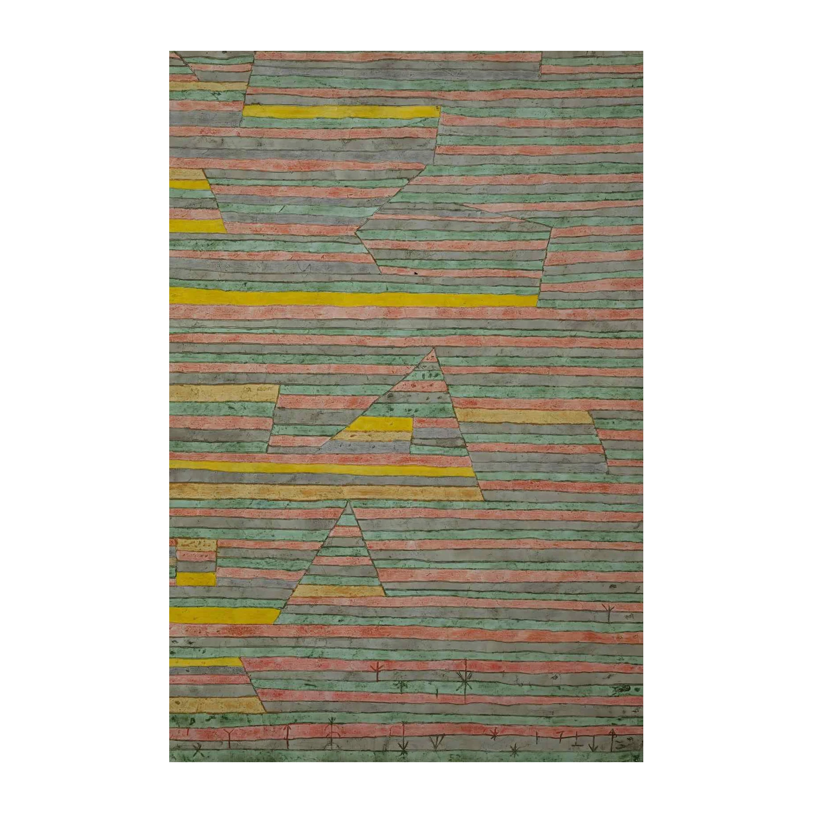 Abstract Striped Landscape Wall Art
