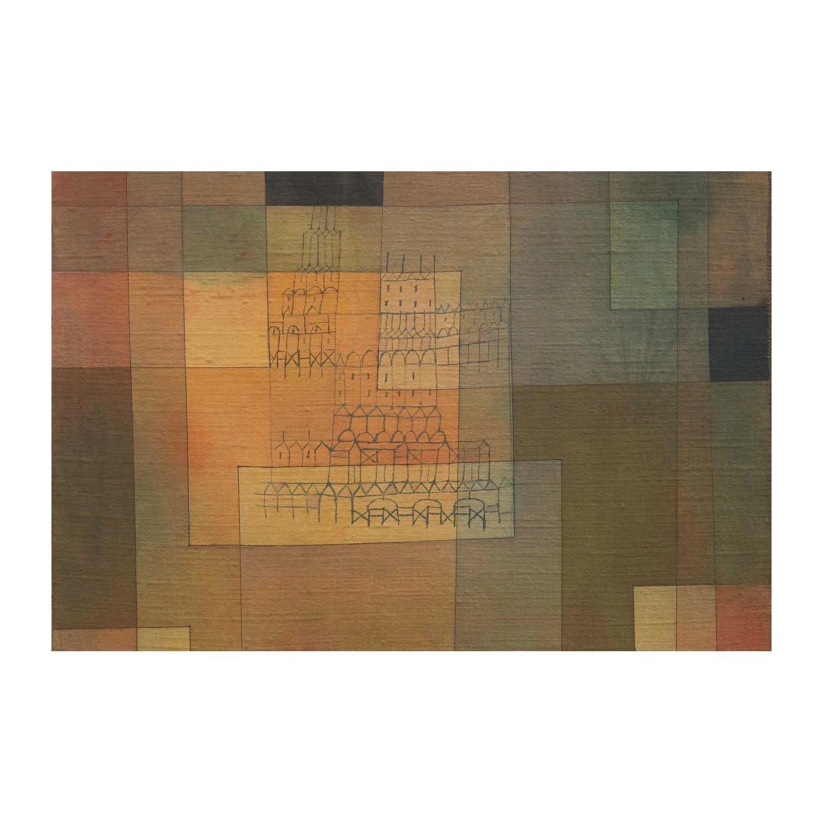 Abstract Cityscape Geometric Wall Art