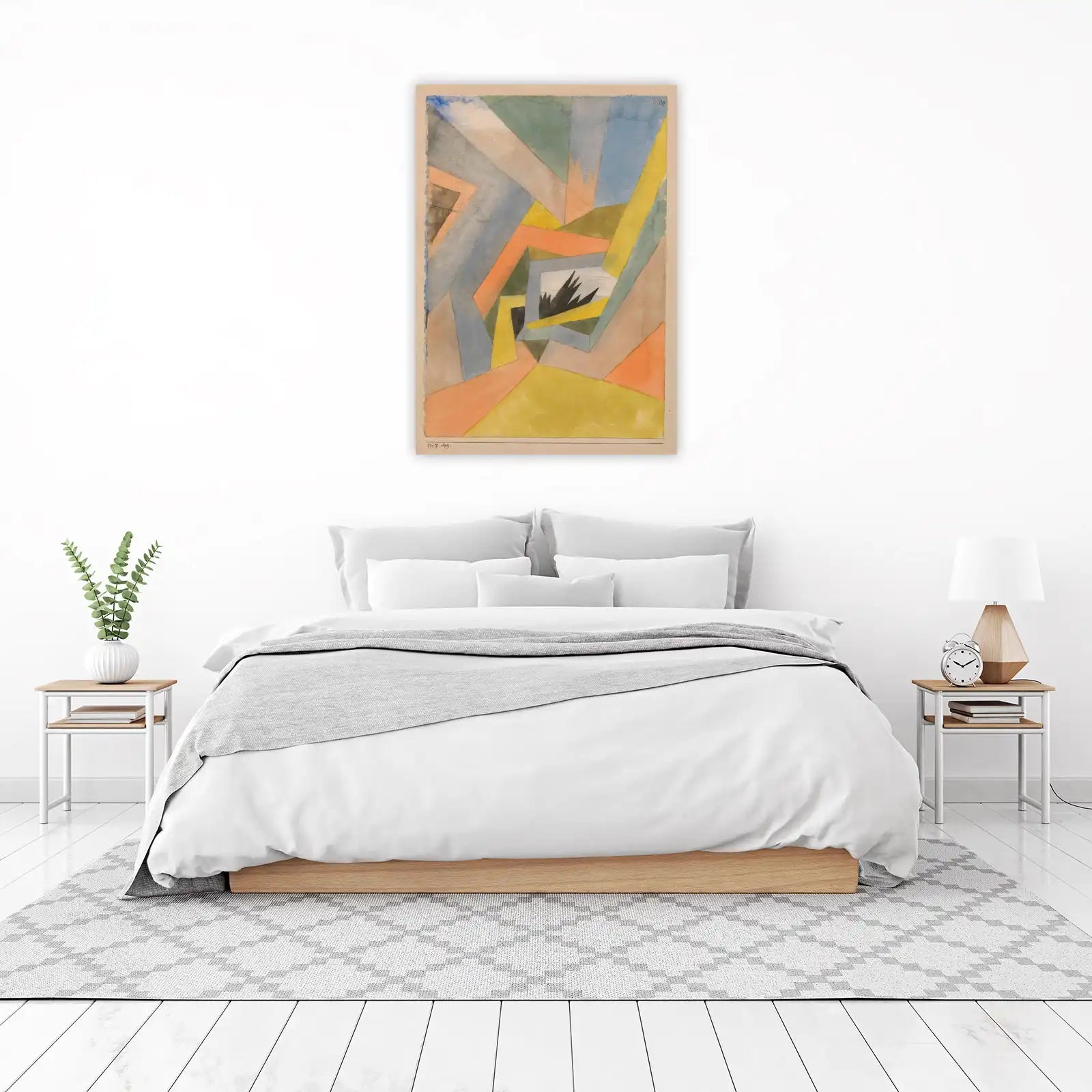 Abstract Geometric Watercolor Wall Art