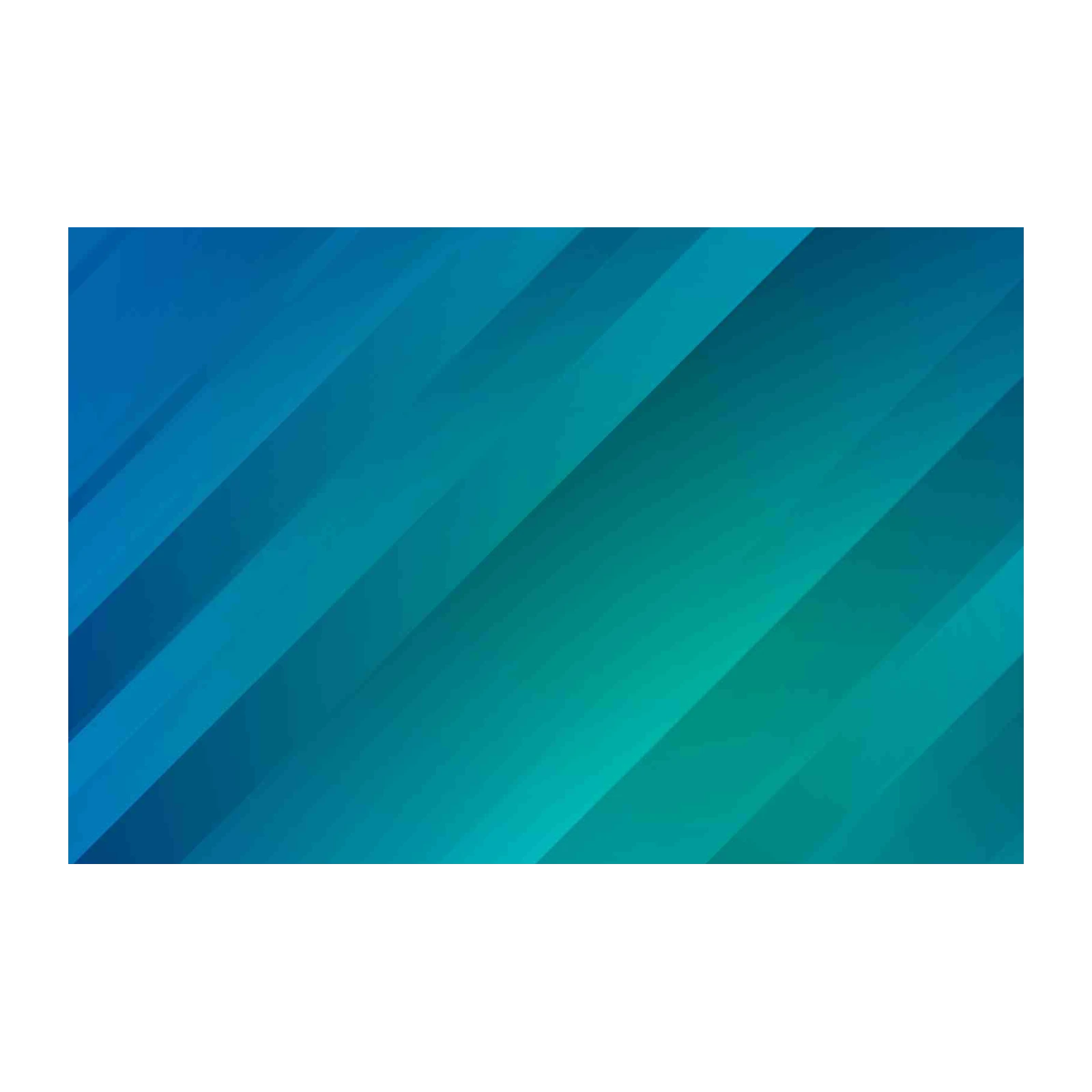 Modern Teal & Blue Diagonal Lines Wall Art