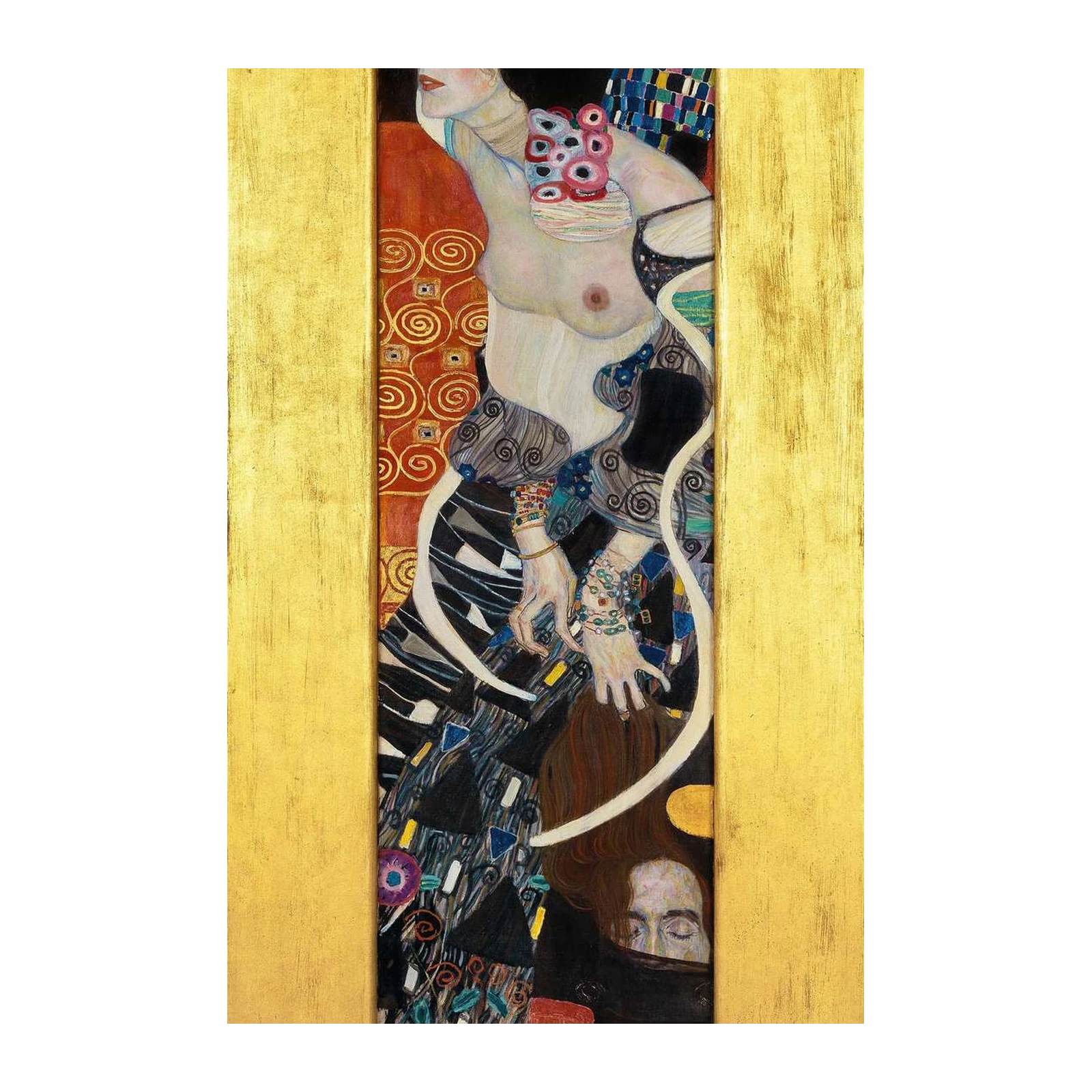 Klimt's Embrace - Art Nouveau Gold Wall Art