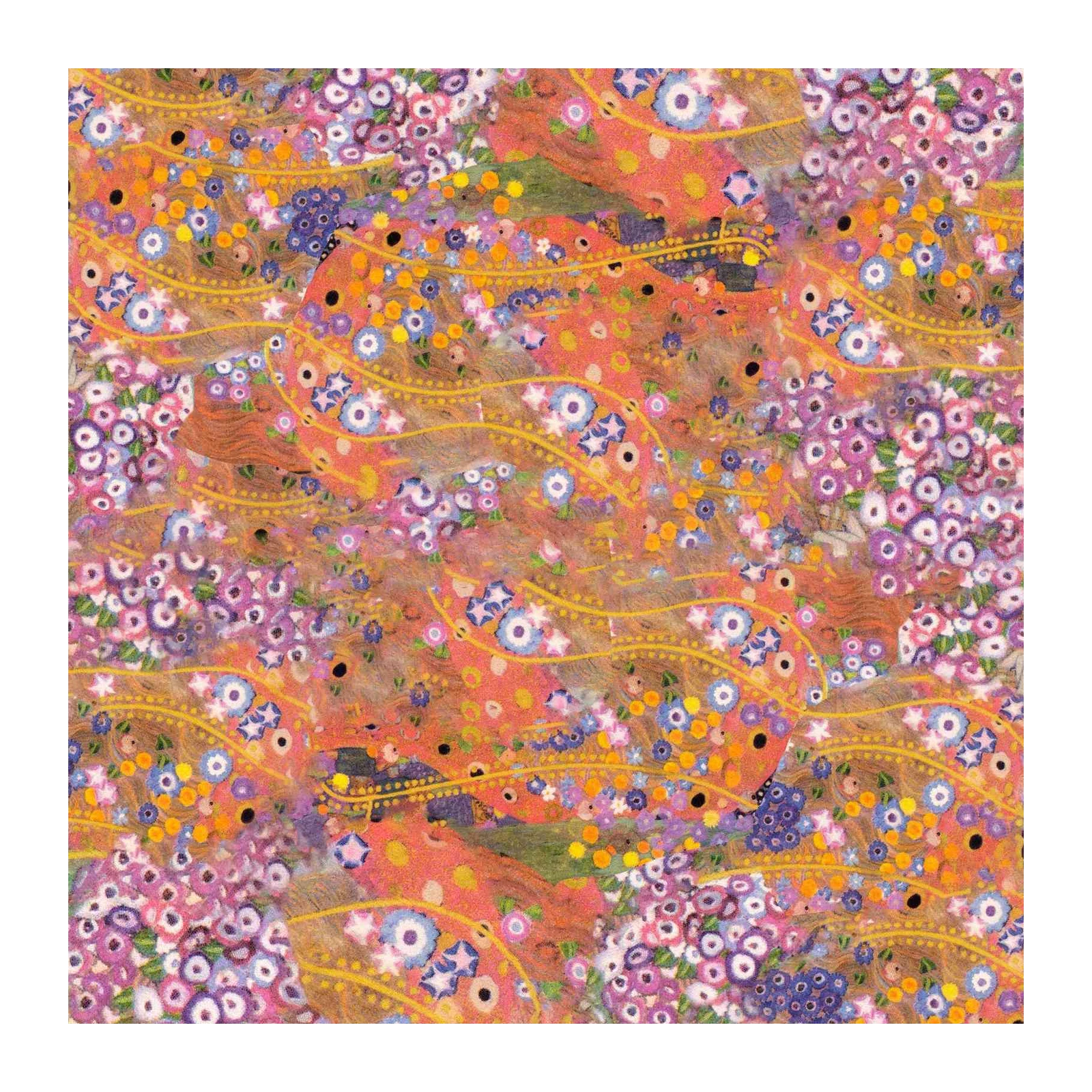 Klimt Inspired Floral Swirls Wall Art