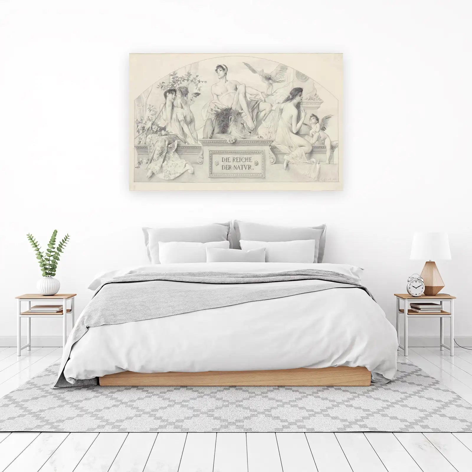Neo-Classical Mythological Lion & Muse Wall Art