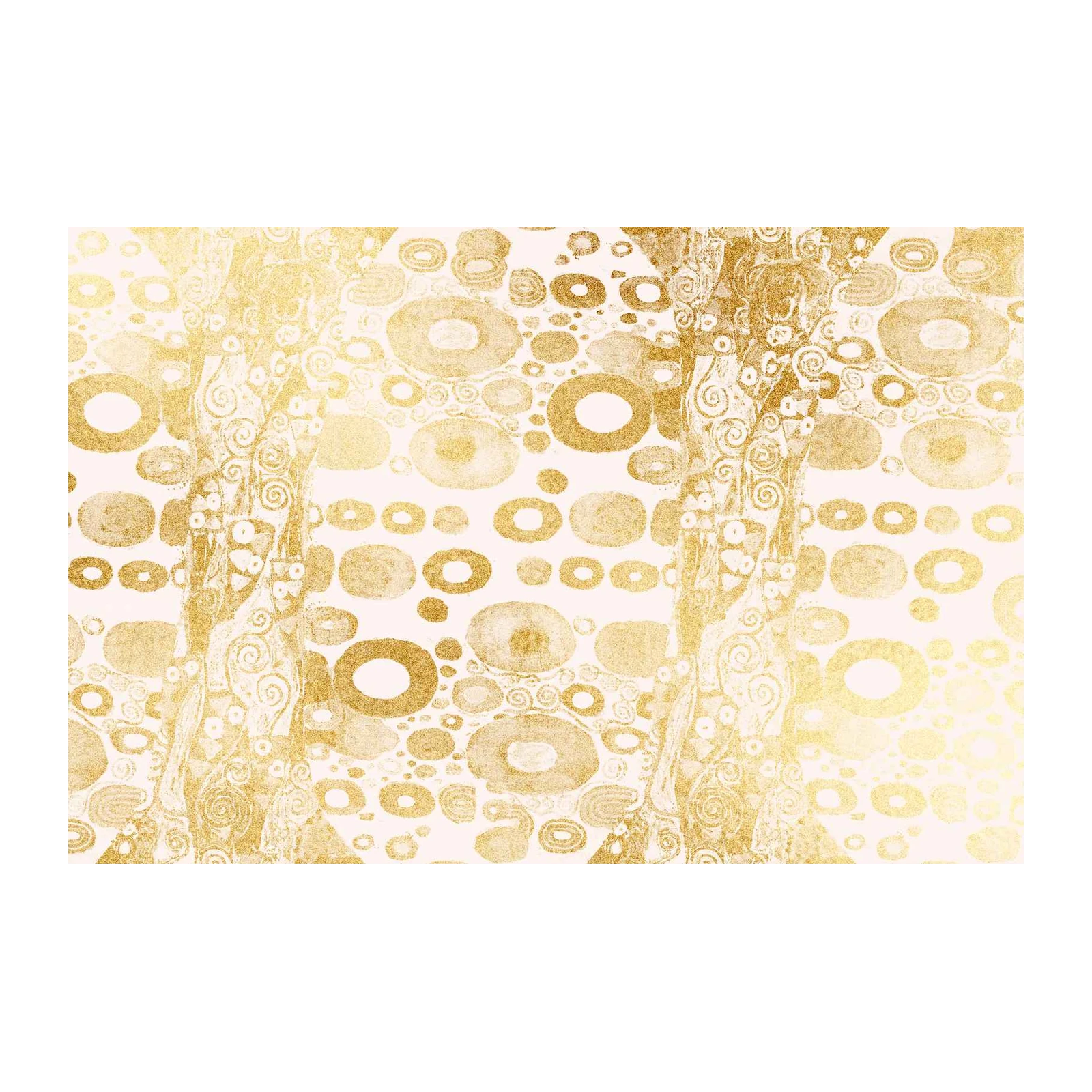 Luxurious Gold Circles & Swirls Wall Art