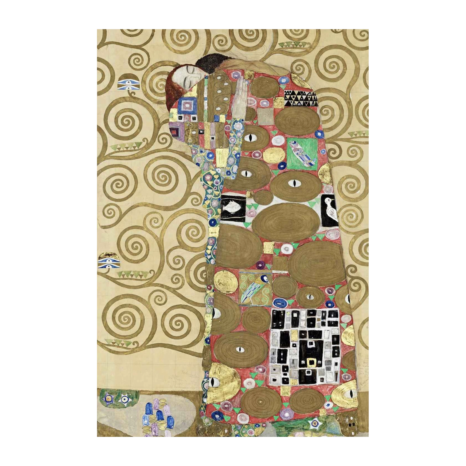 Klimt The Kiss Love Embrace Wall Art