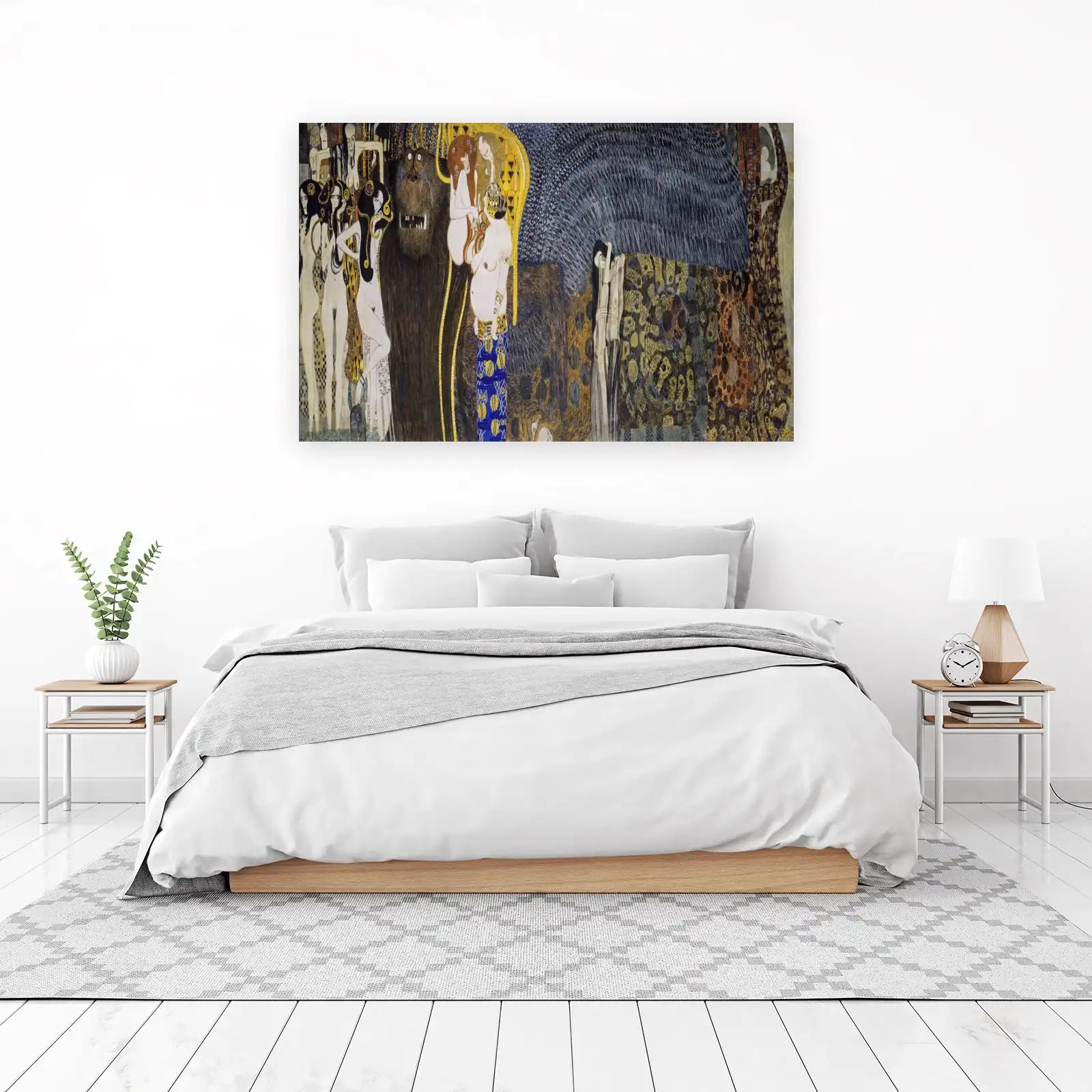 Art Nouveau Nude Figures with Serpent Wall Art