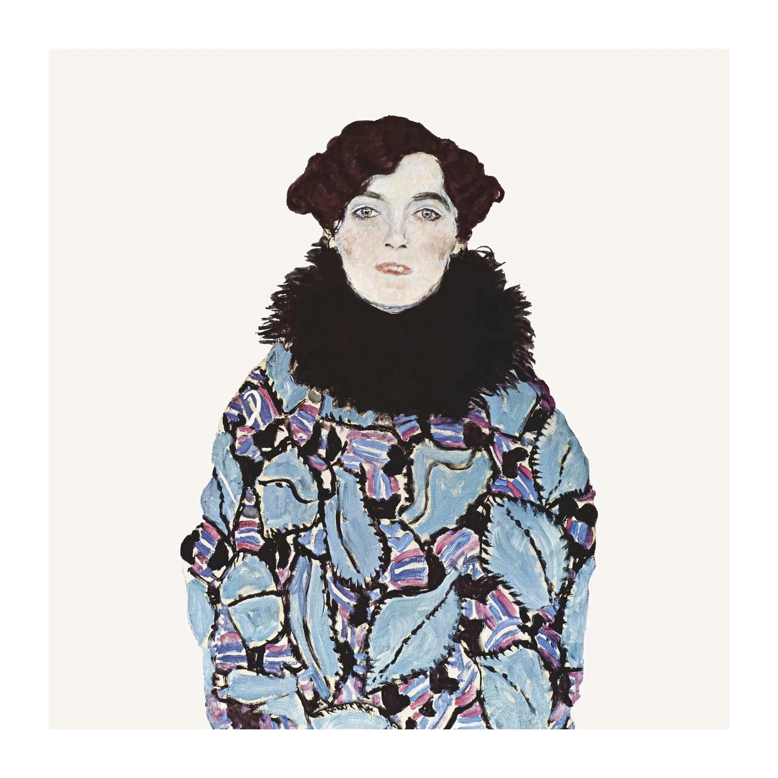 Elegant Woman Portrait Art Nouveau Wall Art