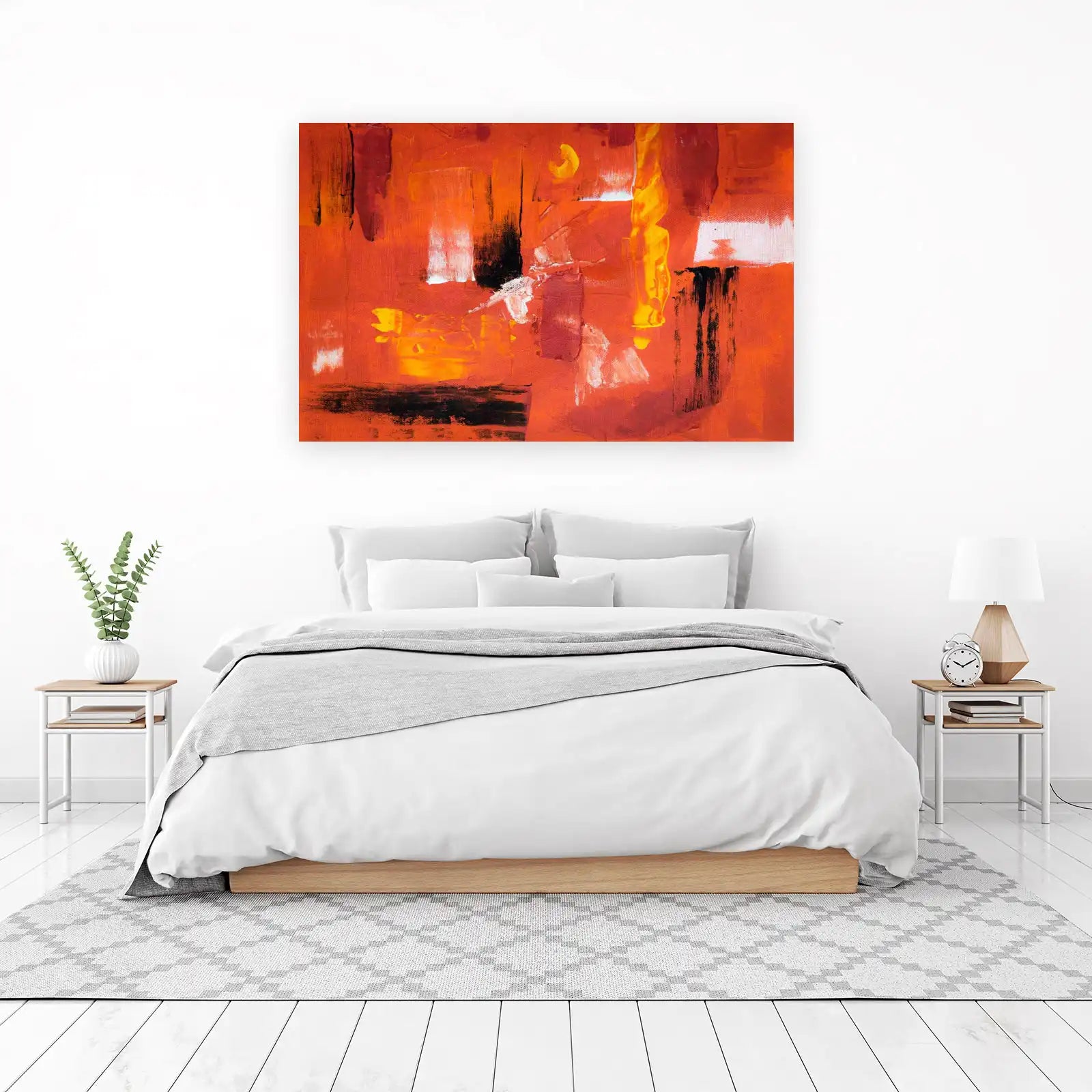 Vibrant Abstract Orange & Yellow Wall Art