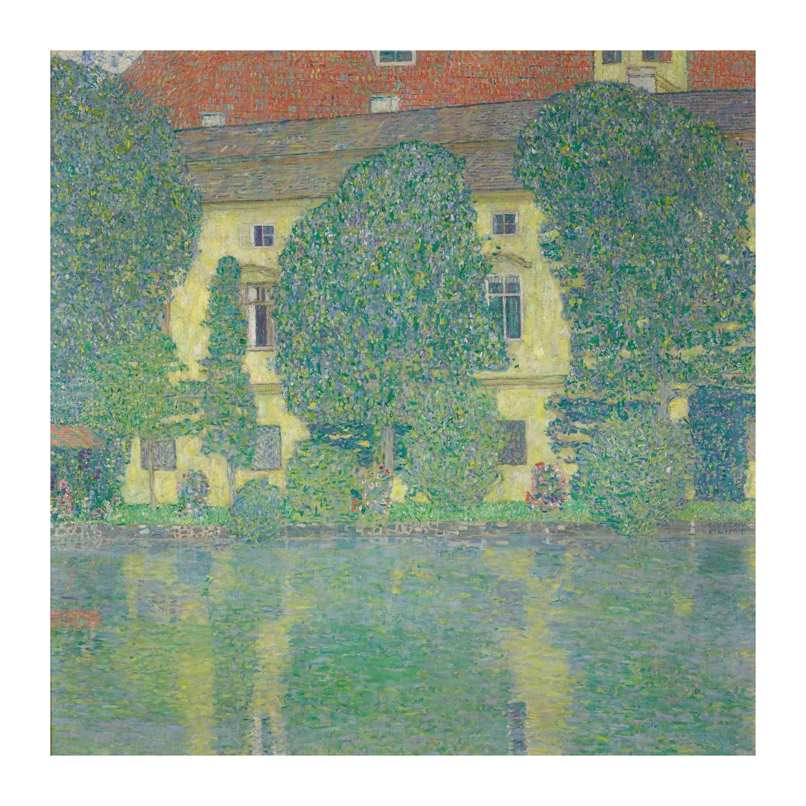 Vibrant Garden House Reflections Wall Art