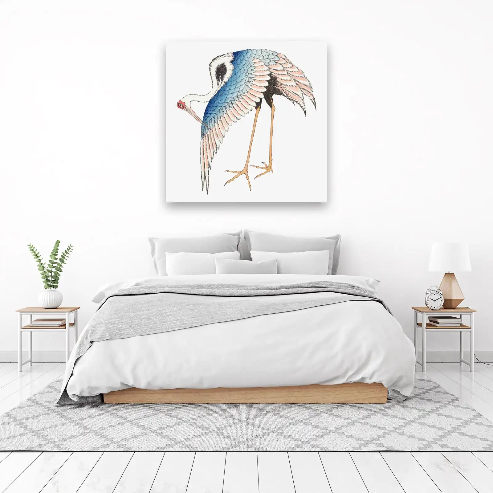 Elegant Crane Zen Art Wall Art