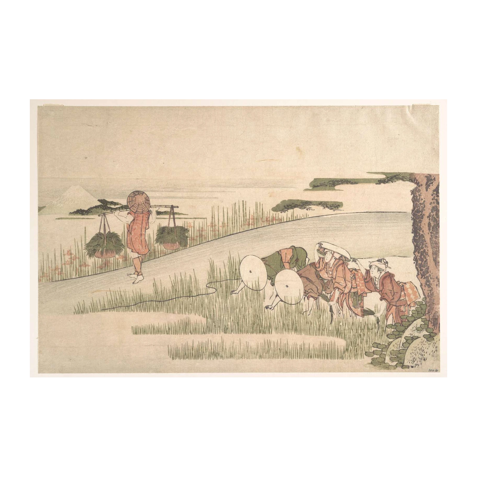 Vintage Japanese Landscape Travellers Wall Art