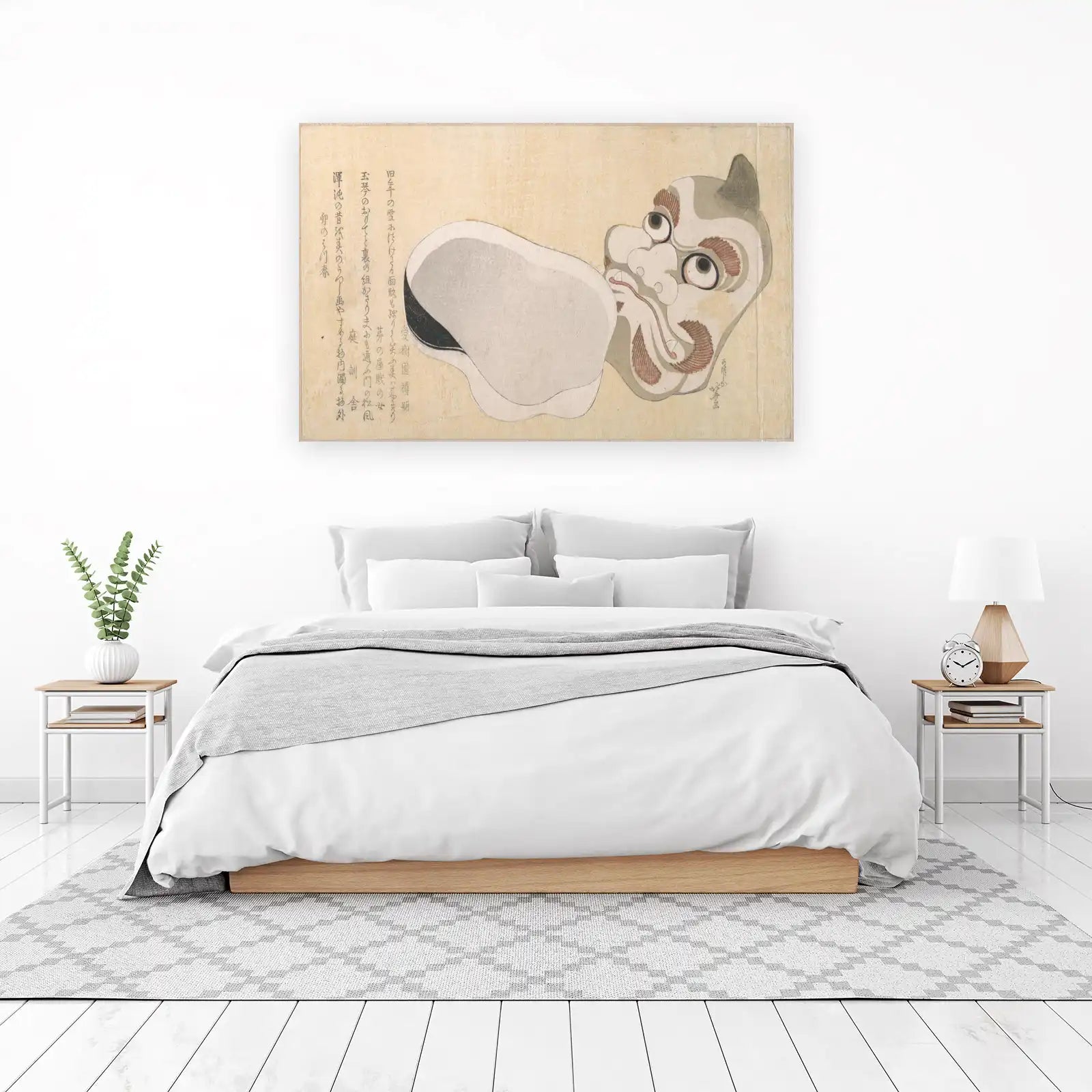 Japanese Fox Mask Wall Art | Traditional Asian Art