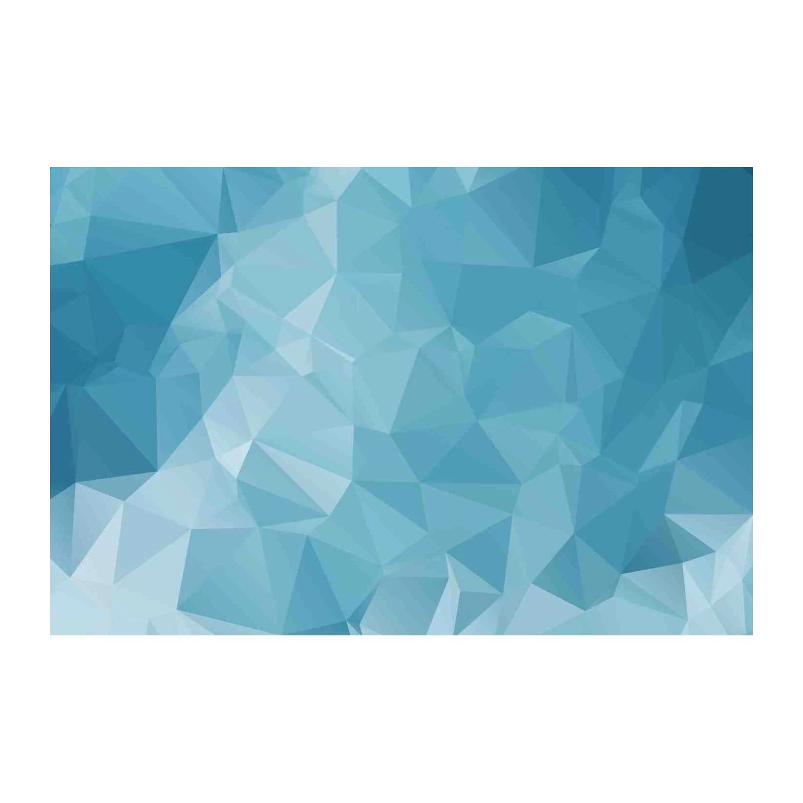 Serene Geometric Blue Abstract Wall Art