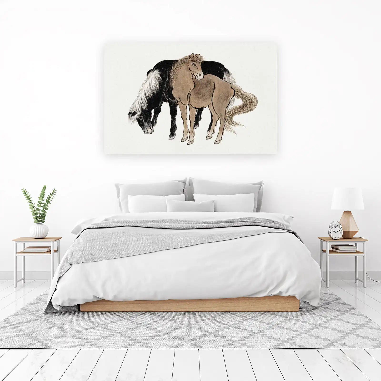 Elegant Horse Pair Fine Art Wall Art