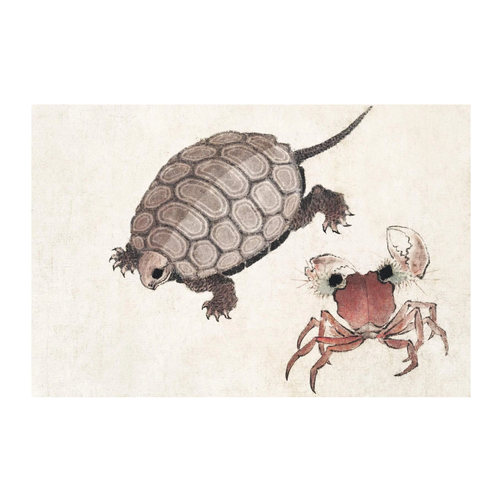 Japanese Turtle & Crab Art Wall Art