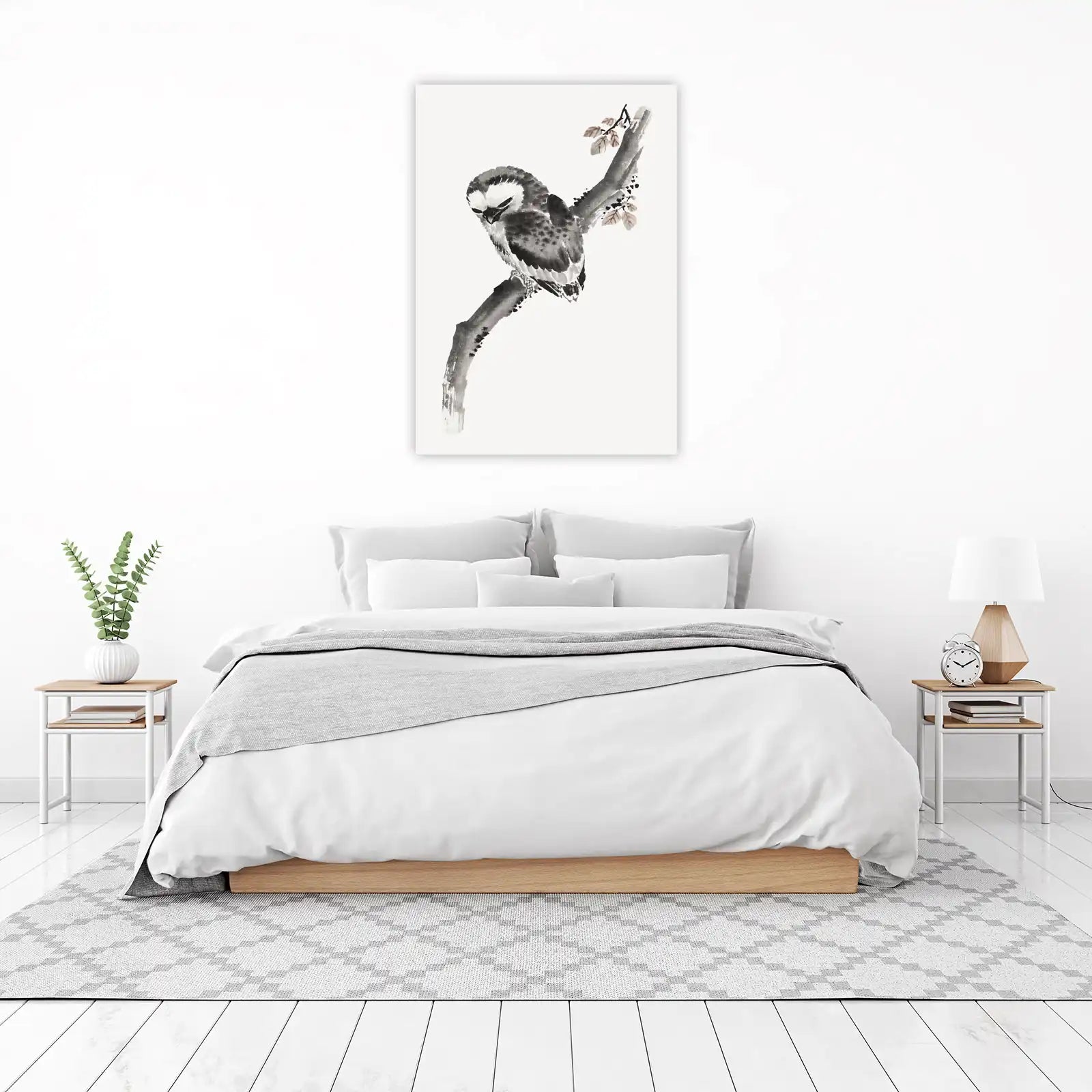 Zen Owl on Branch Wall Art