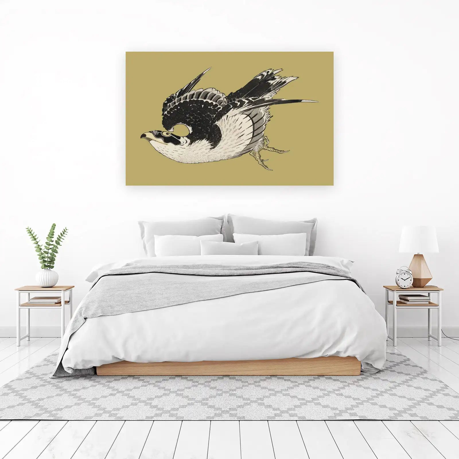 Majestic Falcon in Flight Wall Art - Bird Art