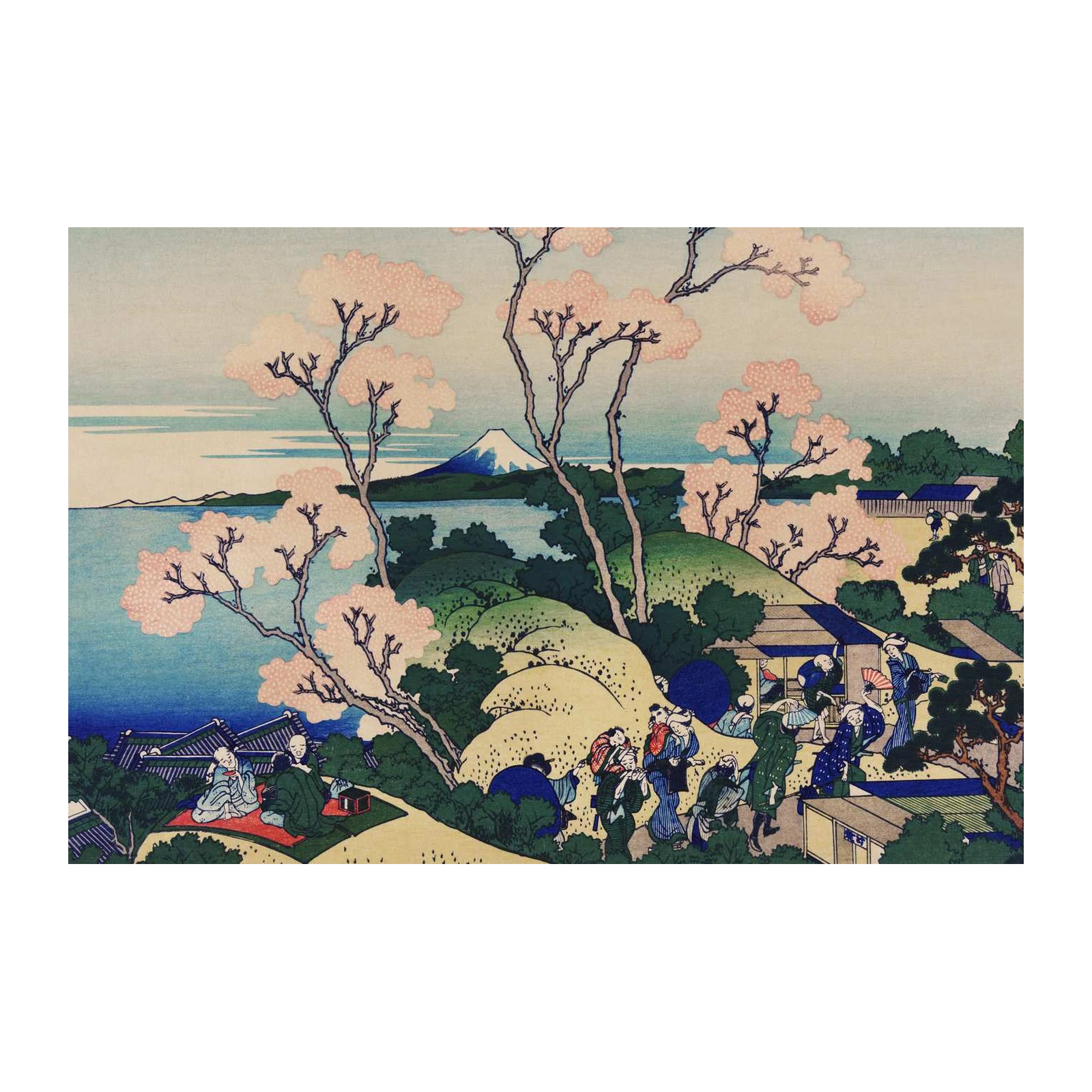 Japanese Cherry Blossom Mount Fuji Wall Art