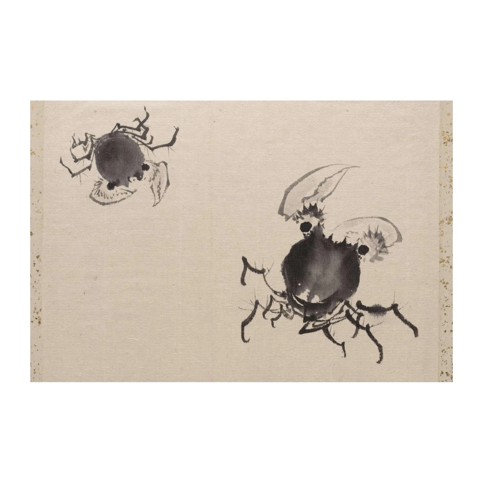 Elegant Crab Ink Wash Art Wall Art