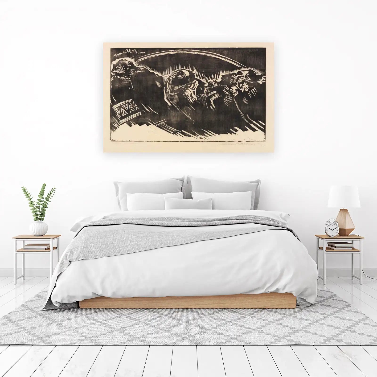 Dramatic Figures Struggle Wall Art