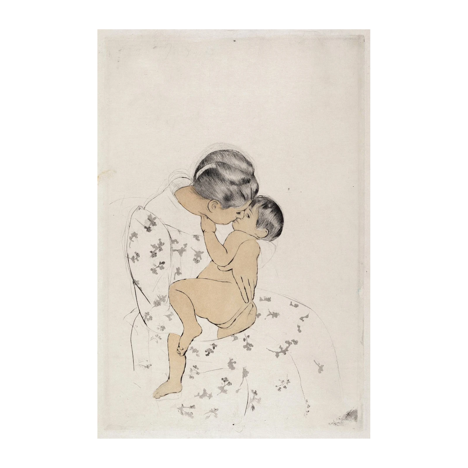 Mother and Child Intimate Embrace Wall Art