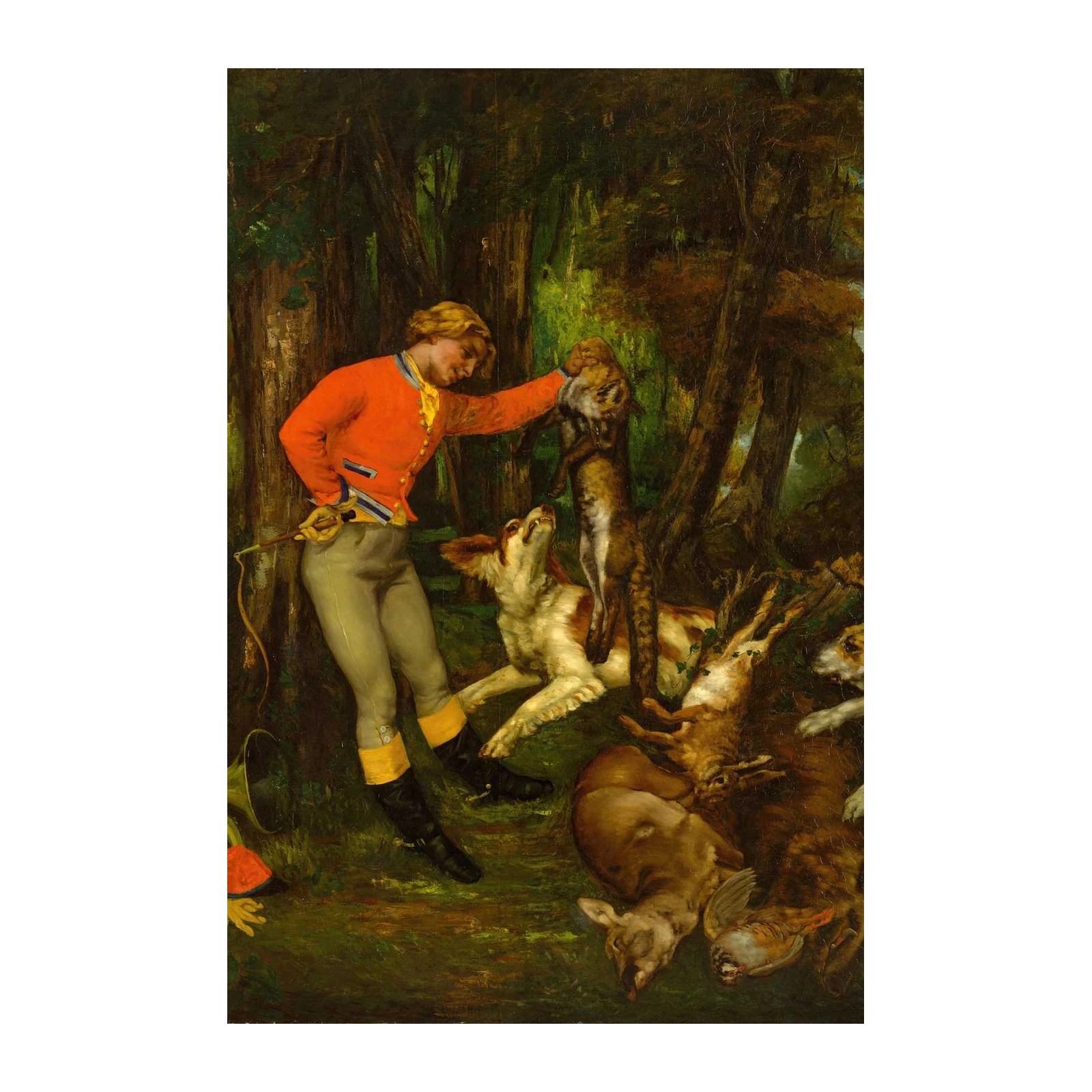Hunter with Dogs & Game Wall Art
