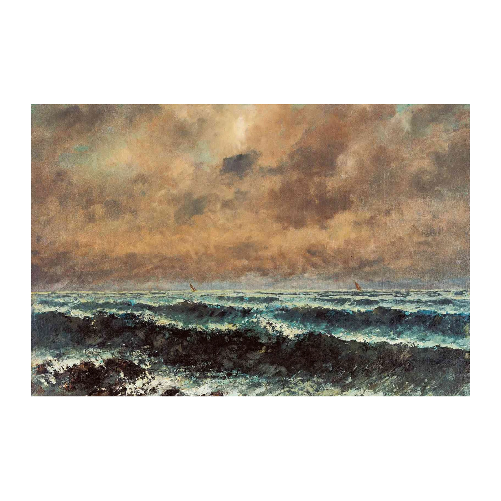 Stormy Seas Sailboats Wall Art