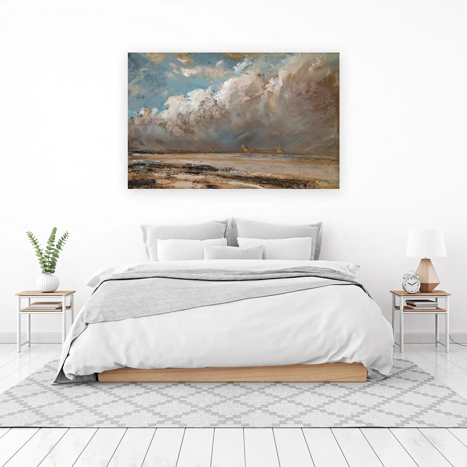 Dramatic Seascape Sailboats Wall Art