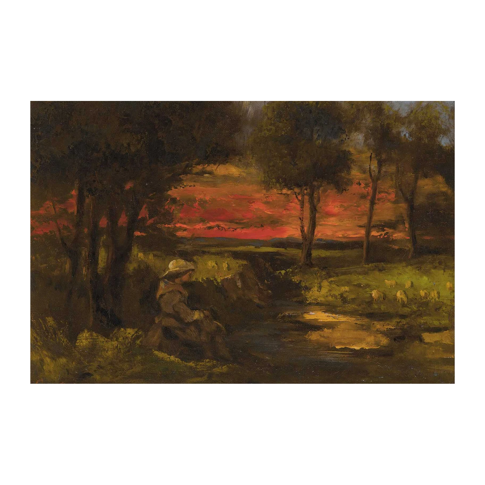 Pastoral Sunset Serenity Wall Art