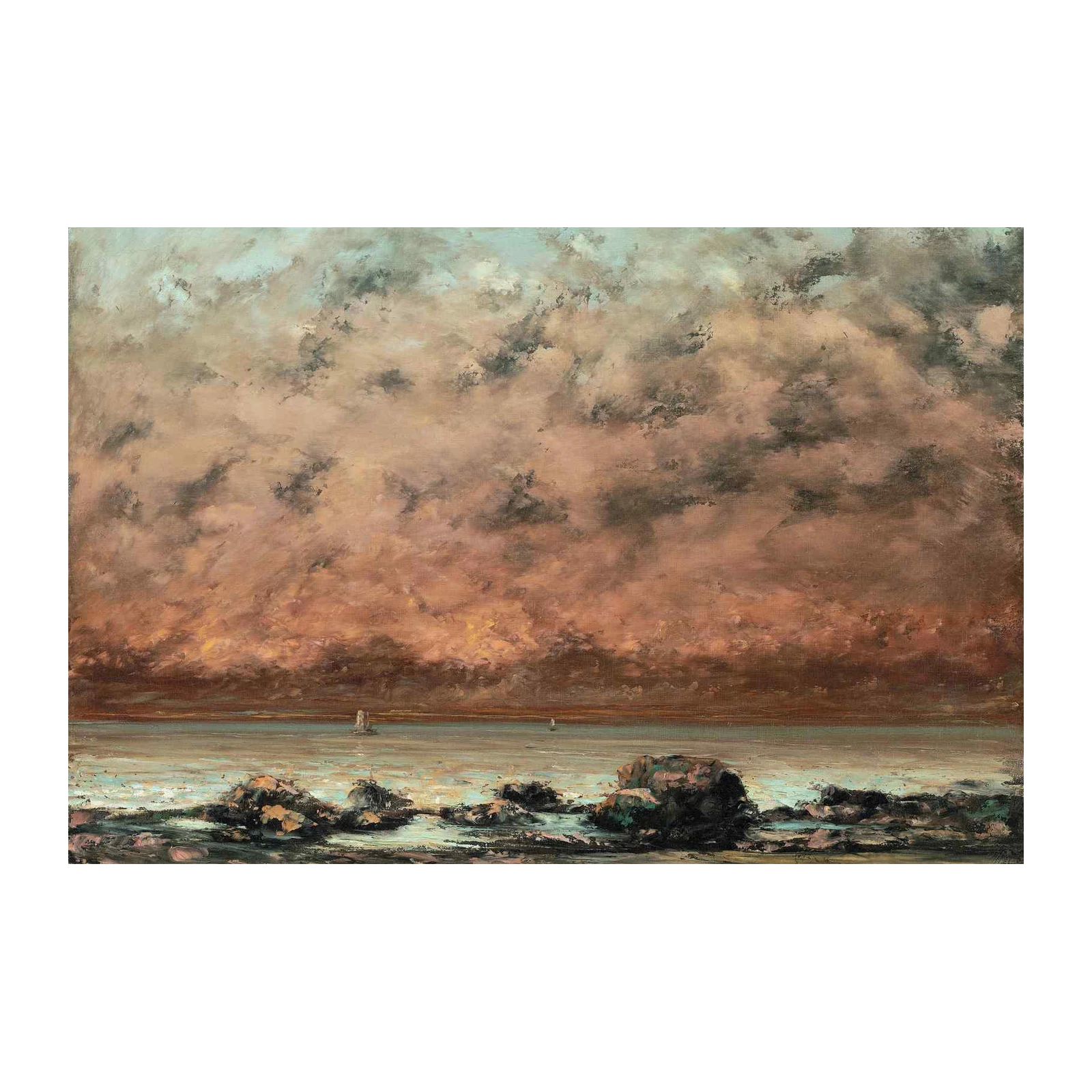 Dramatic Seascape Sunset Wall Art