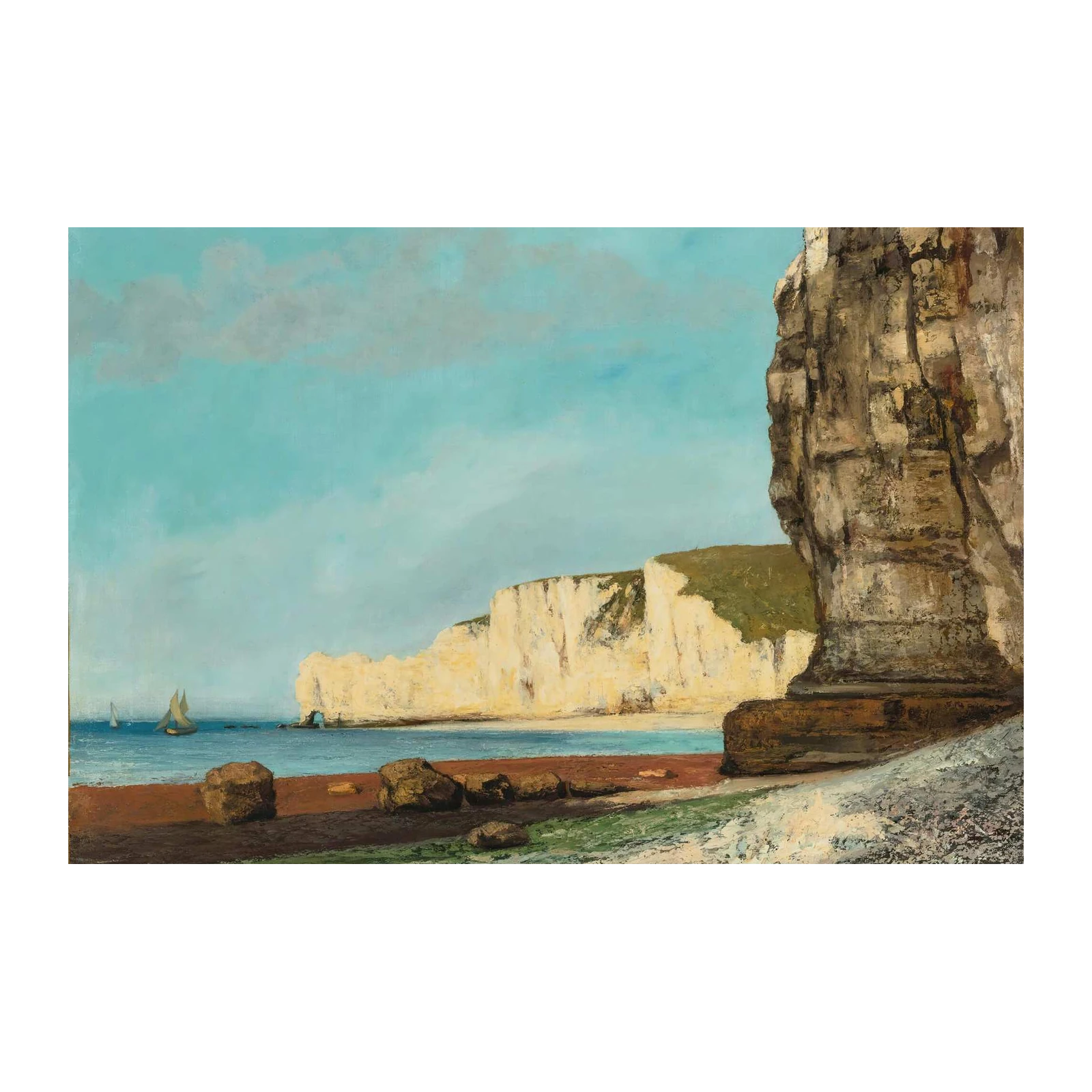 Gustave Courbet Etretat Cliffs Seascape Wall Art
