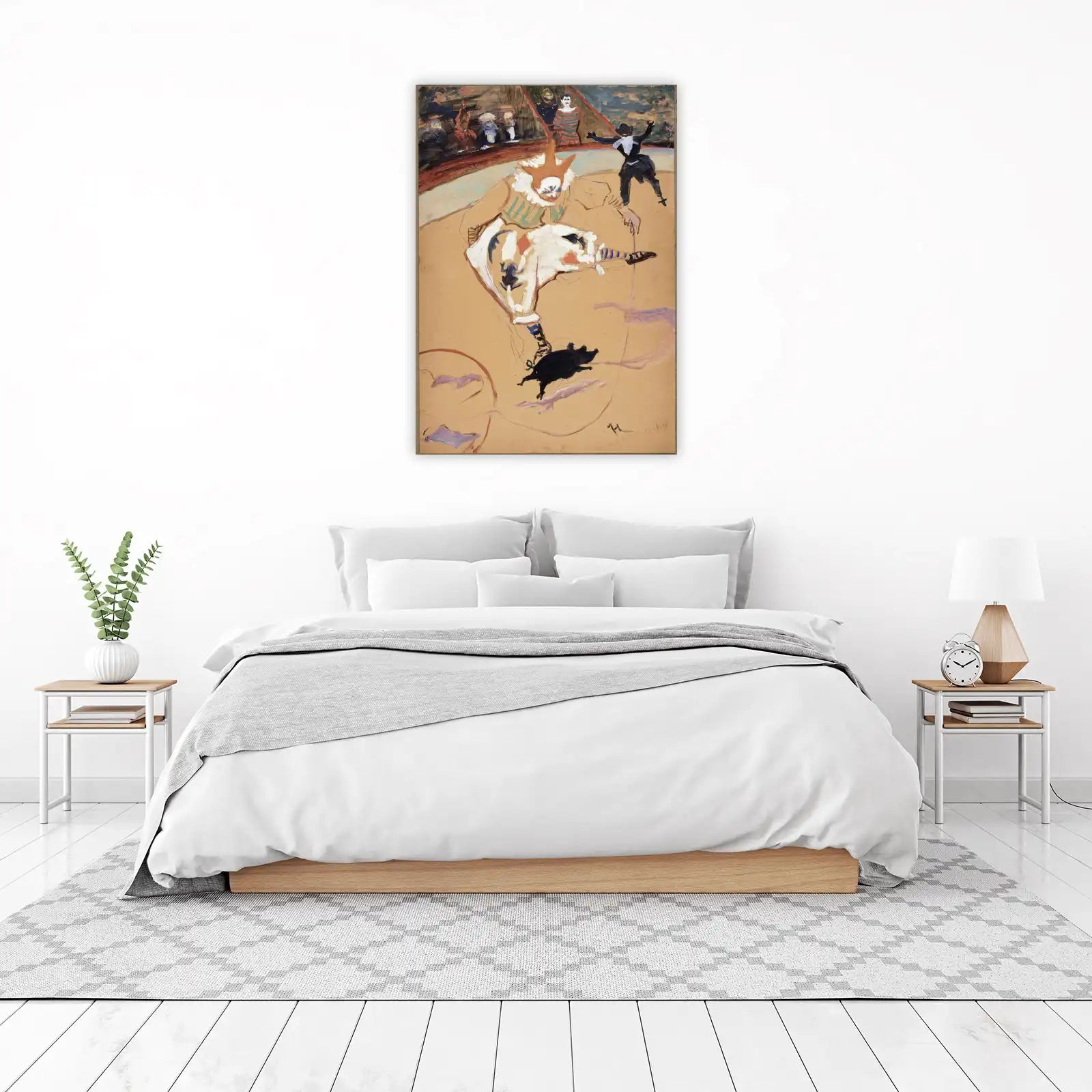 Circus Clown & Pig Wall Art | Vintage Circus Art