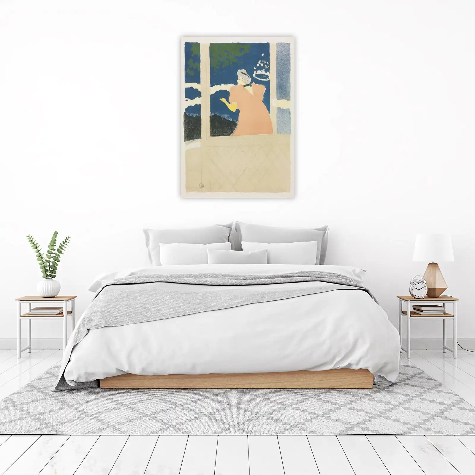Elegant Woman Window Scene Wall Art