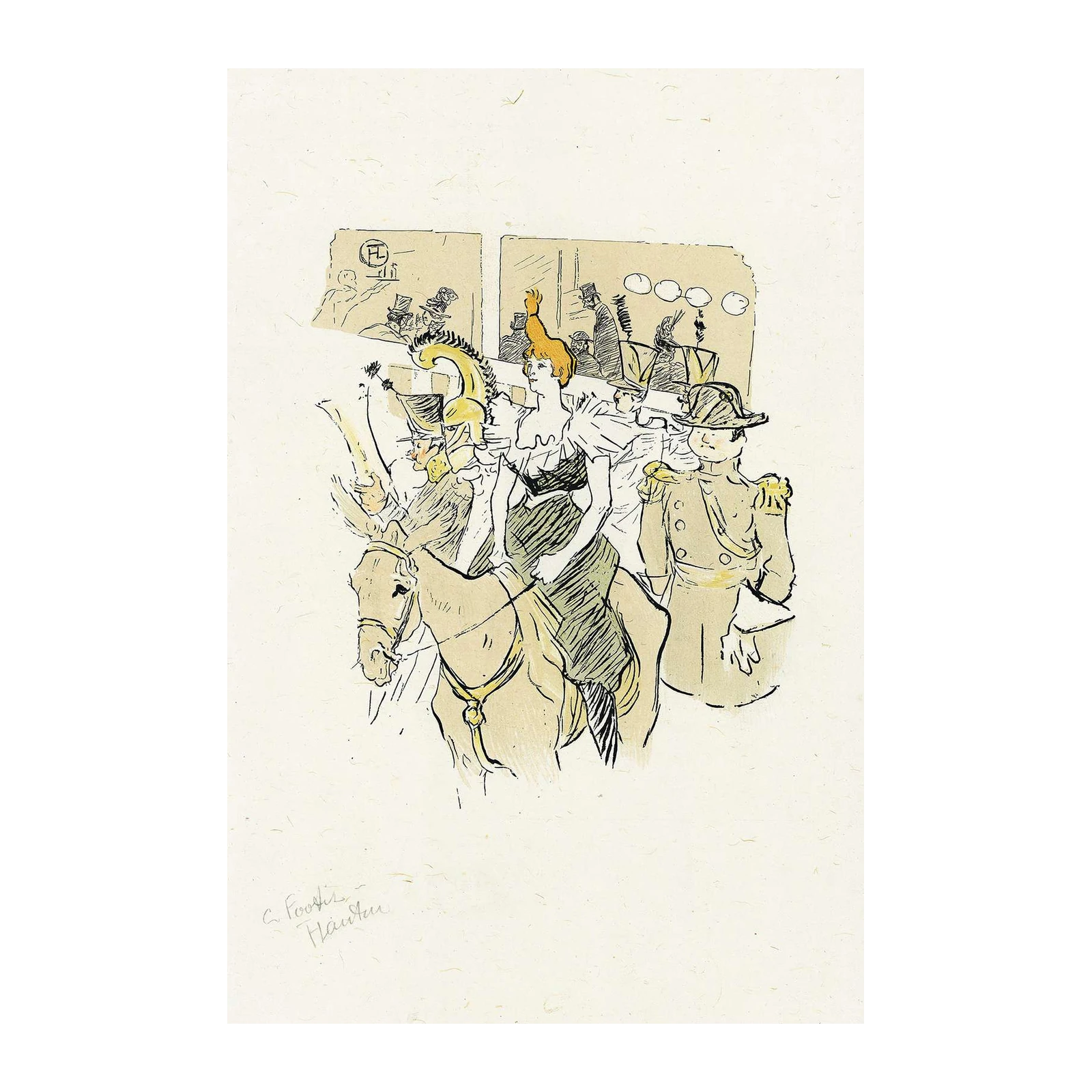 Vintage Circus Horse Rider Wall Art