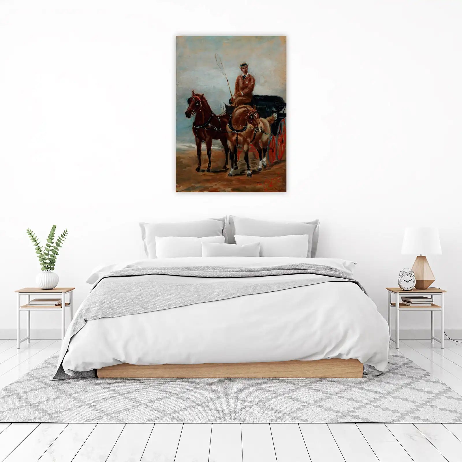 Vintage Horse Carriage & Gentleman Wall Art