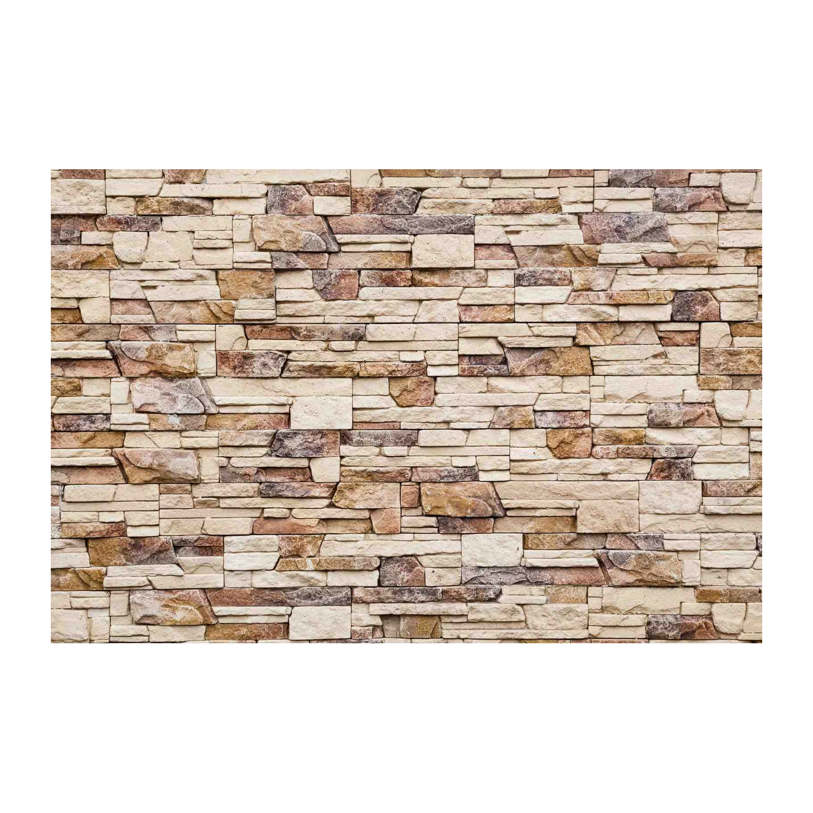 Rustic Stacked Stone Wall Wall Art