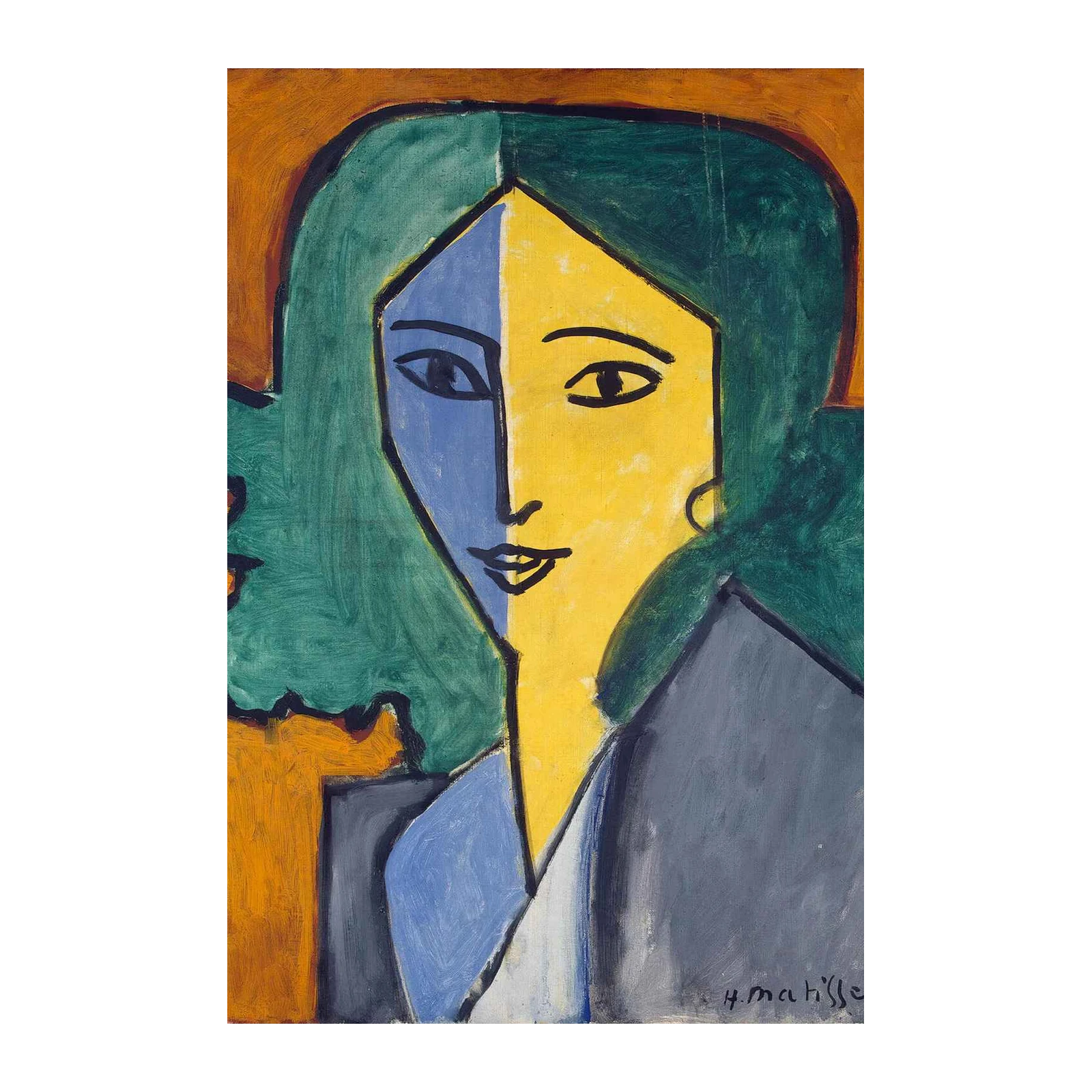 Abstract Portrait Woman Wall Art - Bold Colors