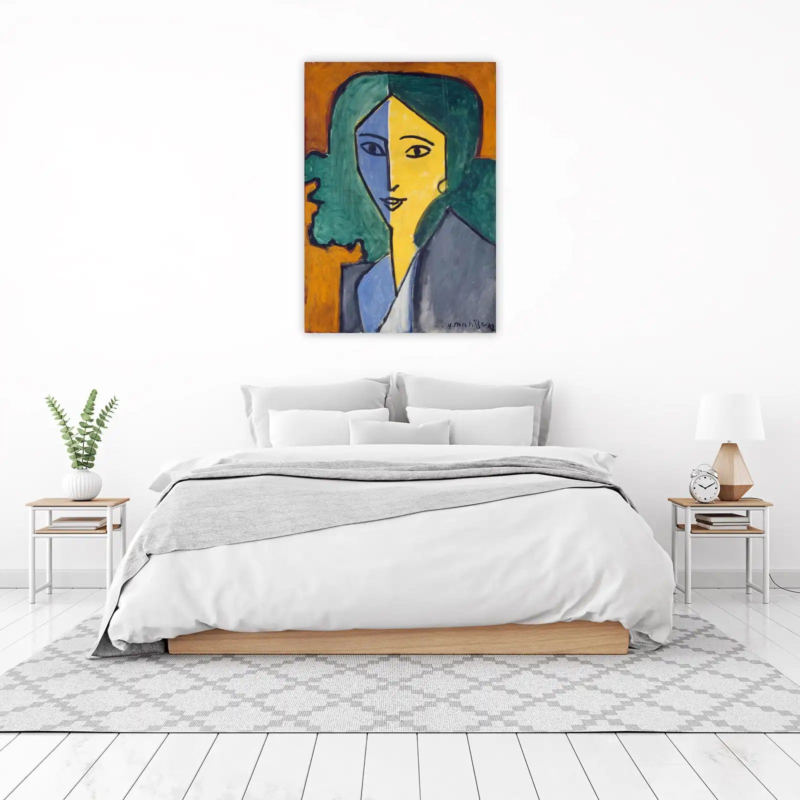 Abstract Portrait Woman Wall Art - Bold Colors