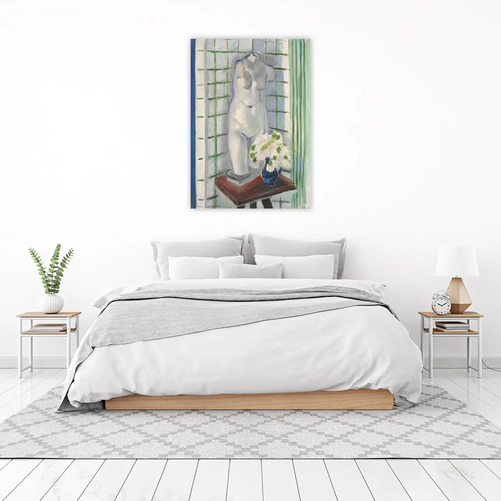 Classical Torso & Flowers Still Life Wall Art