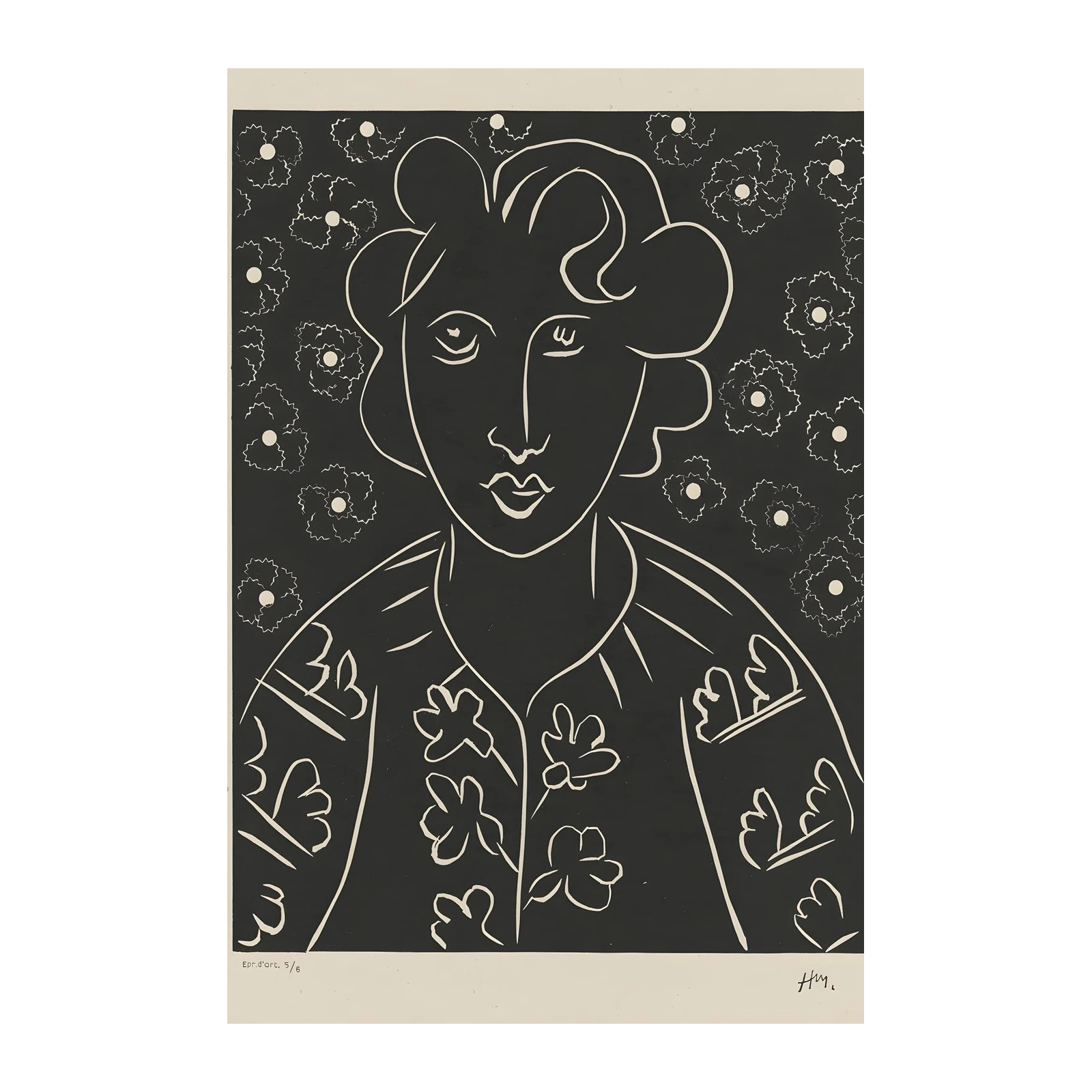 Modernist Floral Portrait Wall Art