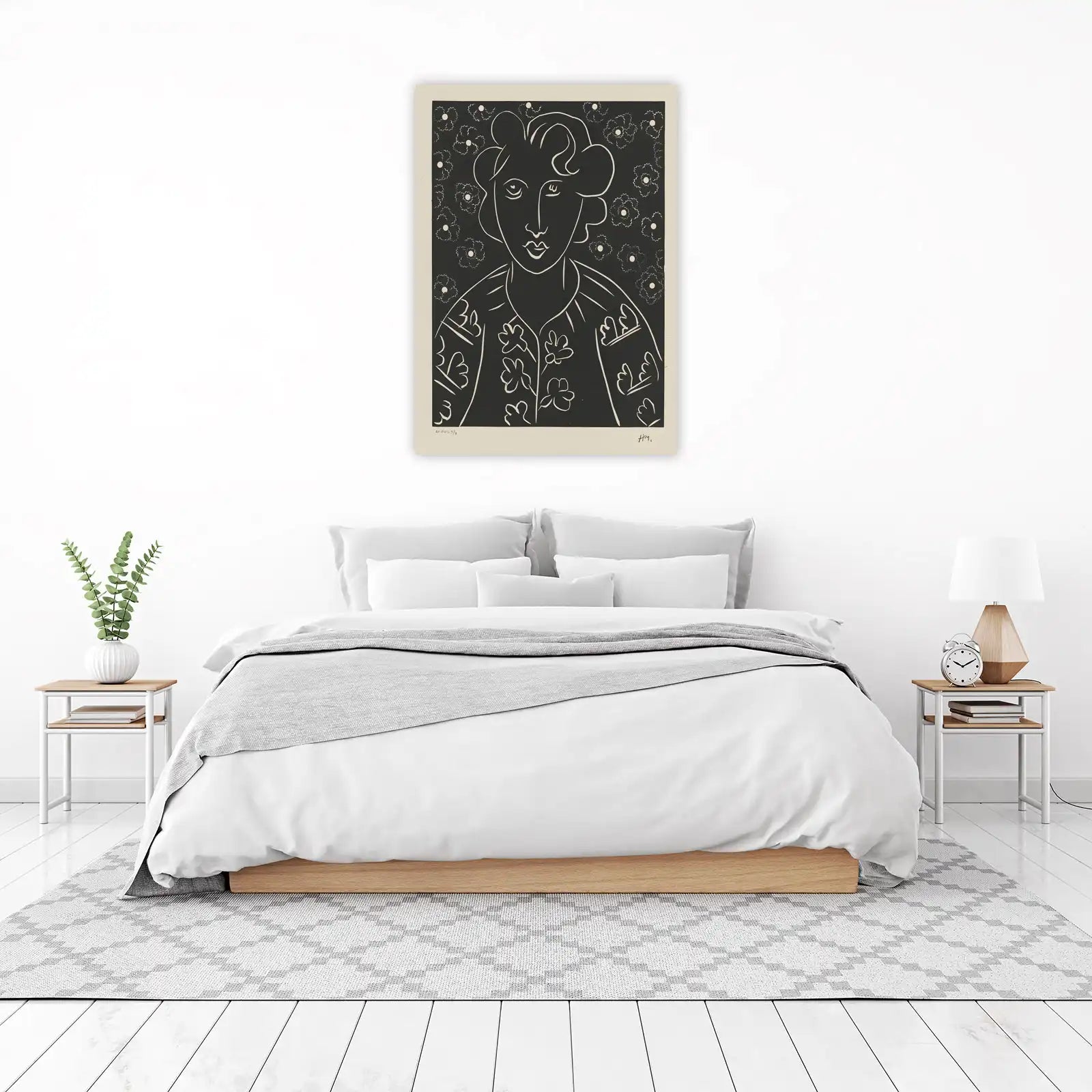 Modernist Floral Portrait Wall Art