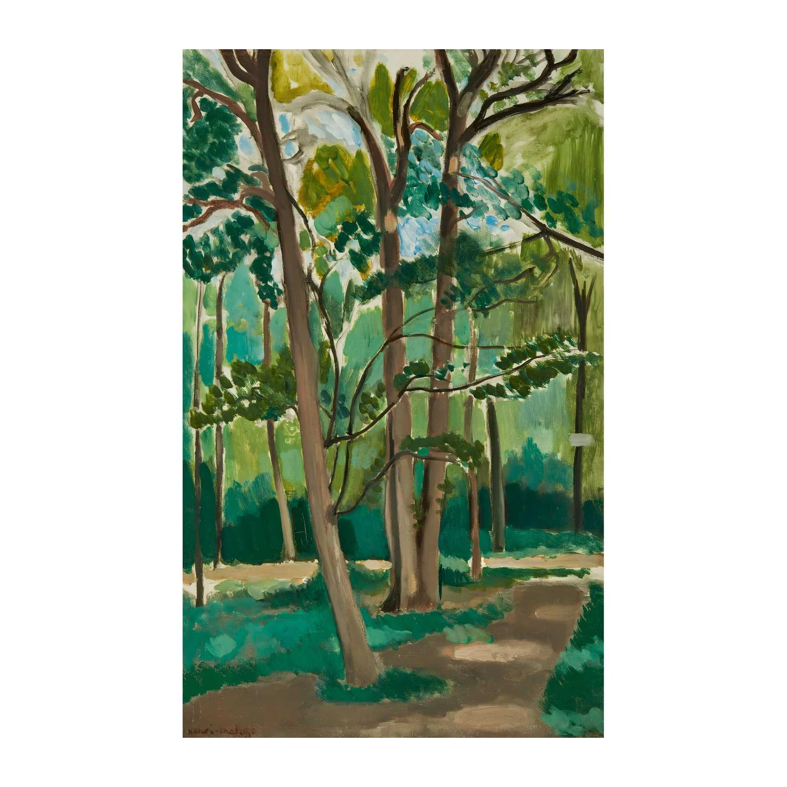 Vibrant Forest Path Wall Art