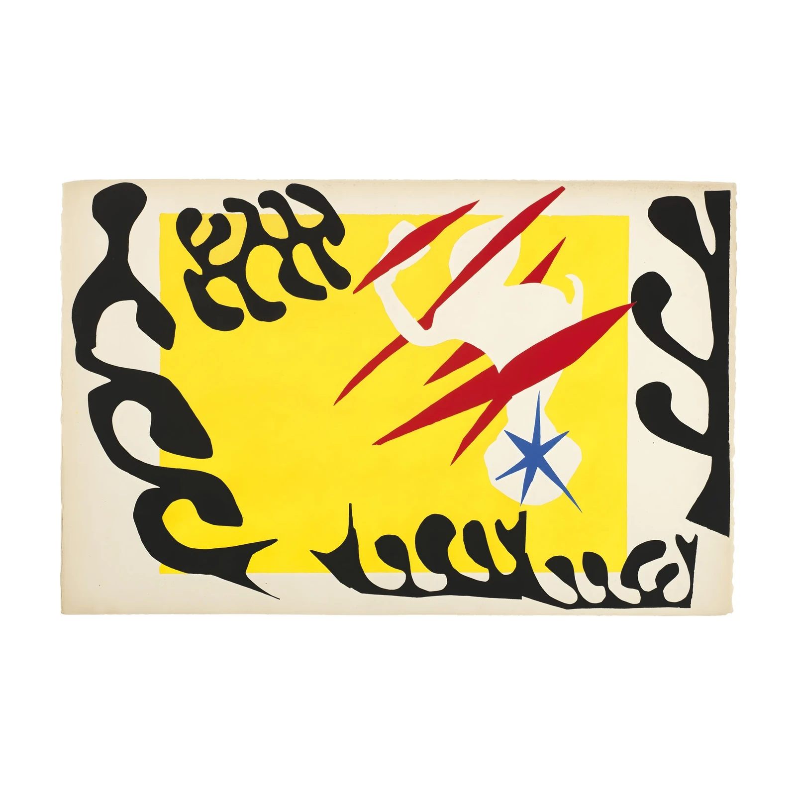 Bold Abstract Yellow Matisse Style Wall Art