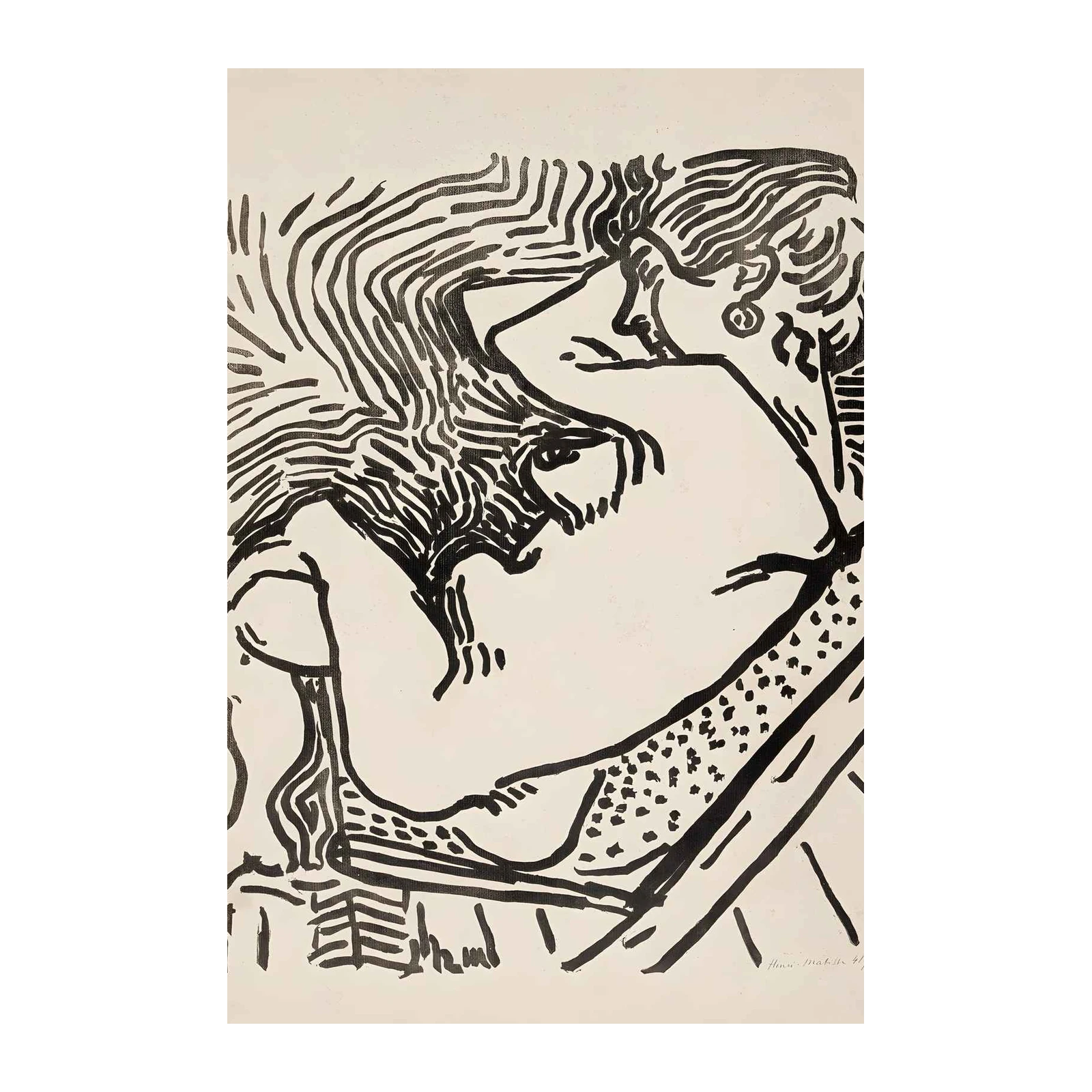 Bold Figure Black and White Wall Art