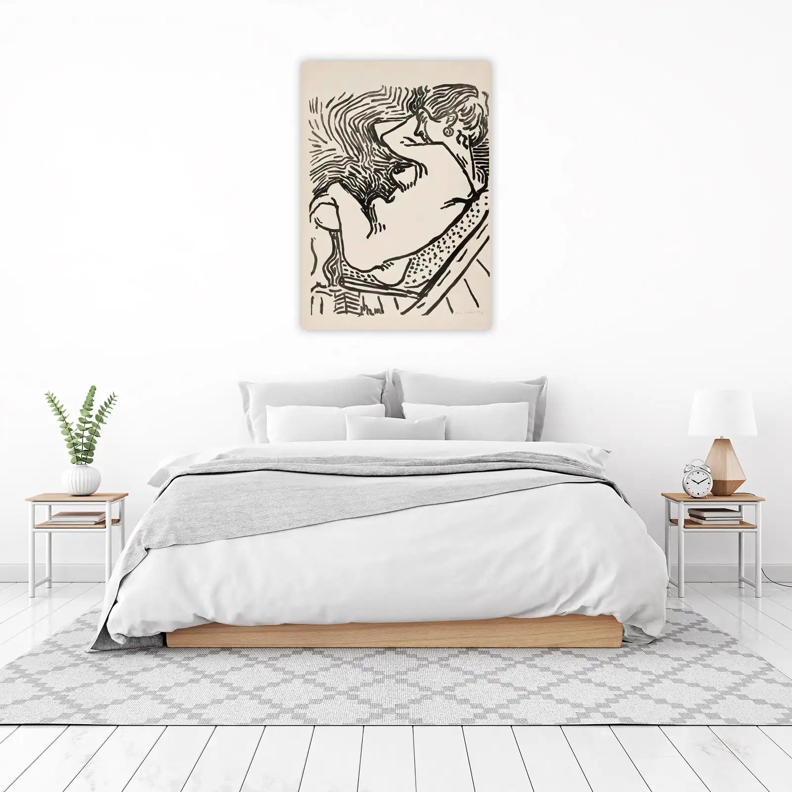Bold Figure Black and White Wall Art