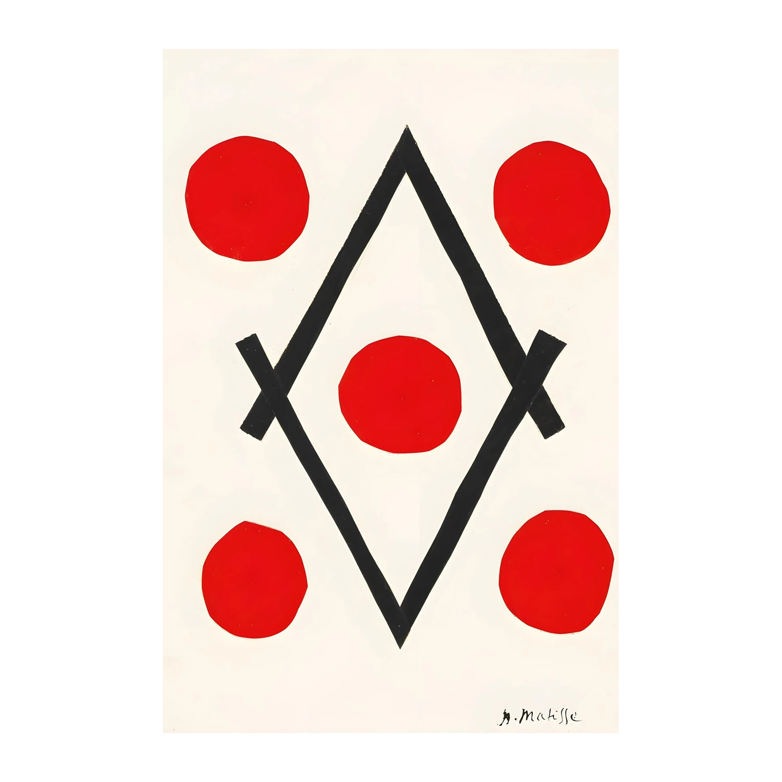 Bold Red Circles Diamond Art Wall Art