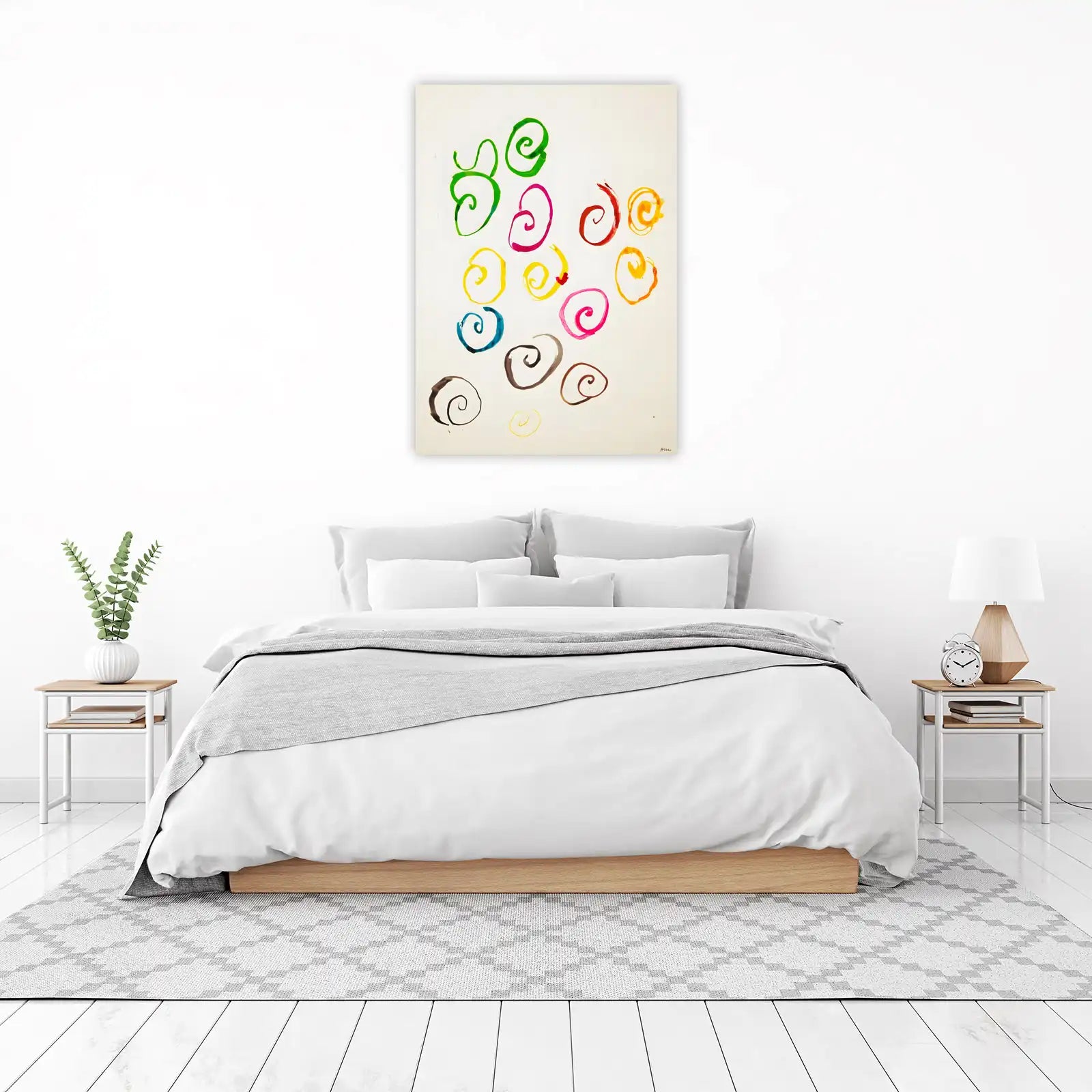Vibrant Swirls Abstract Art Wall Art