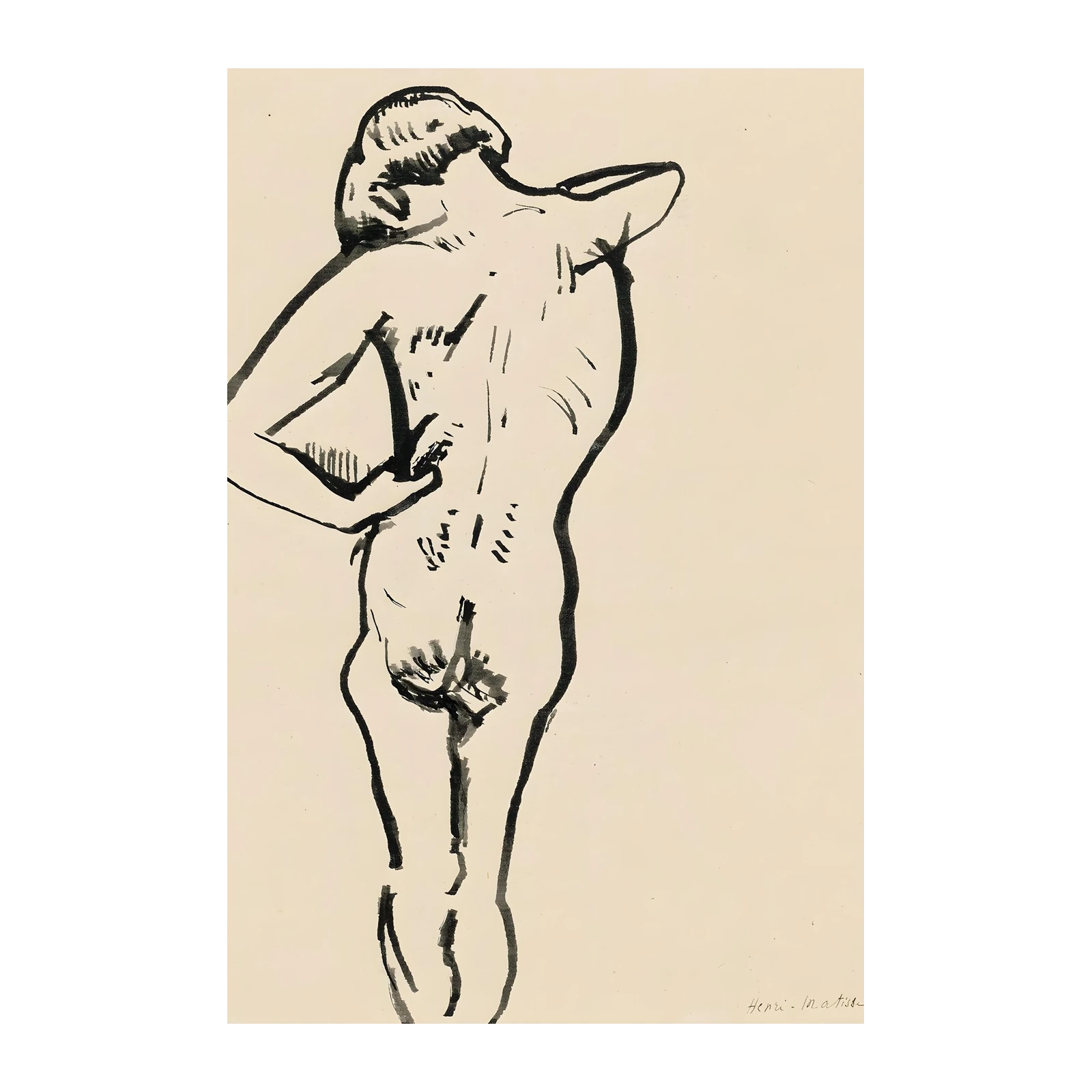 Elegant Nude Back Henri Matisse Wall Art Art