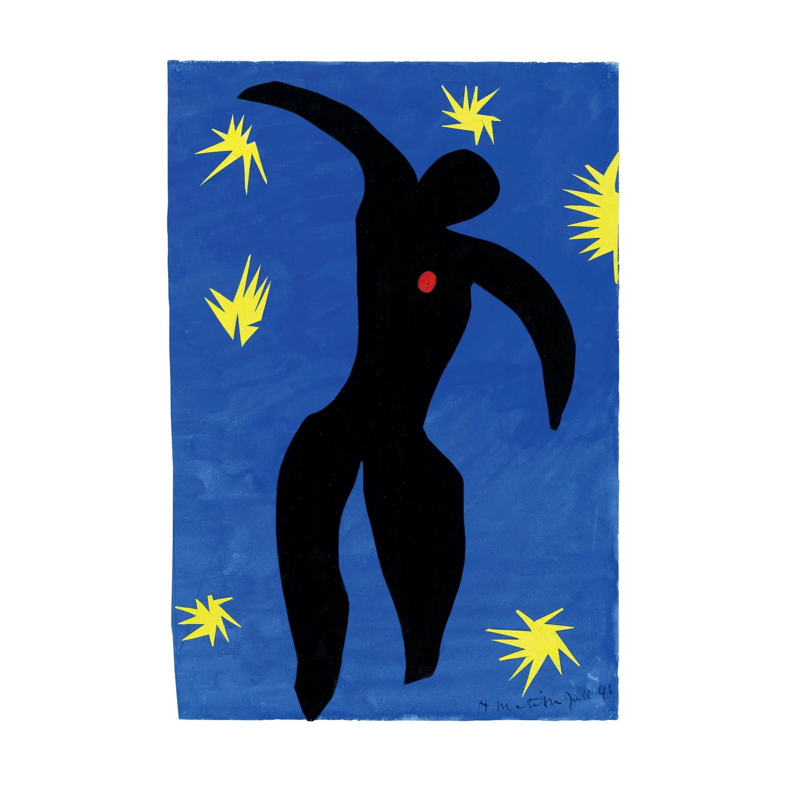 Abstract Dancer Blue Sky Wall Art