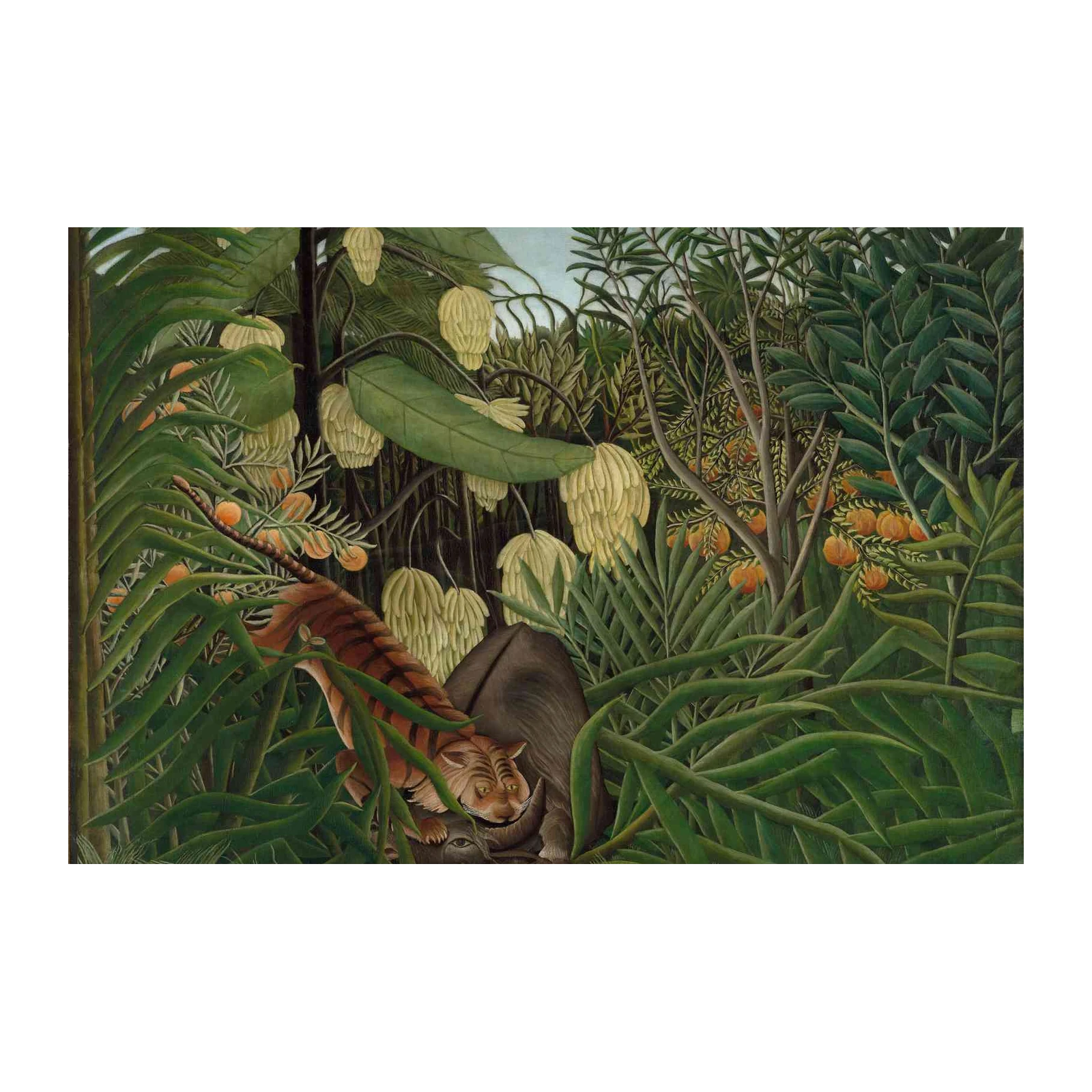 Tiger in a Tropical Storm Wall Art